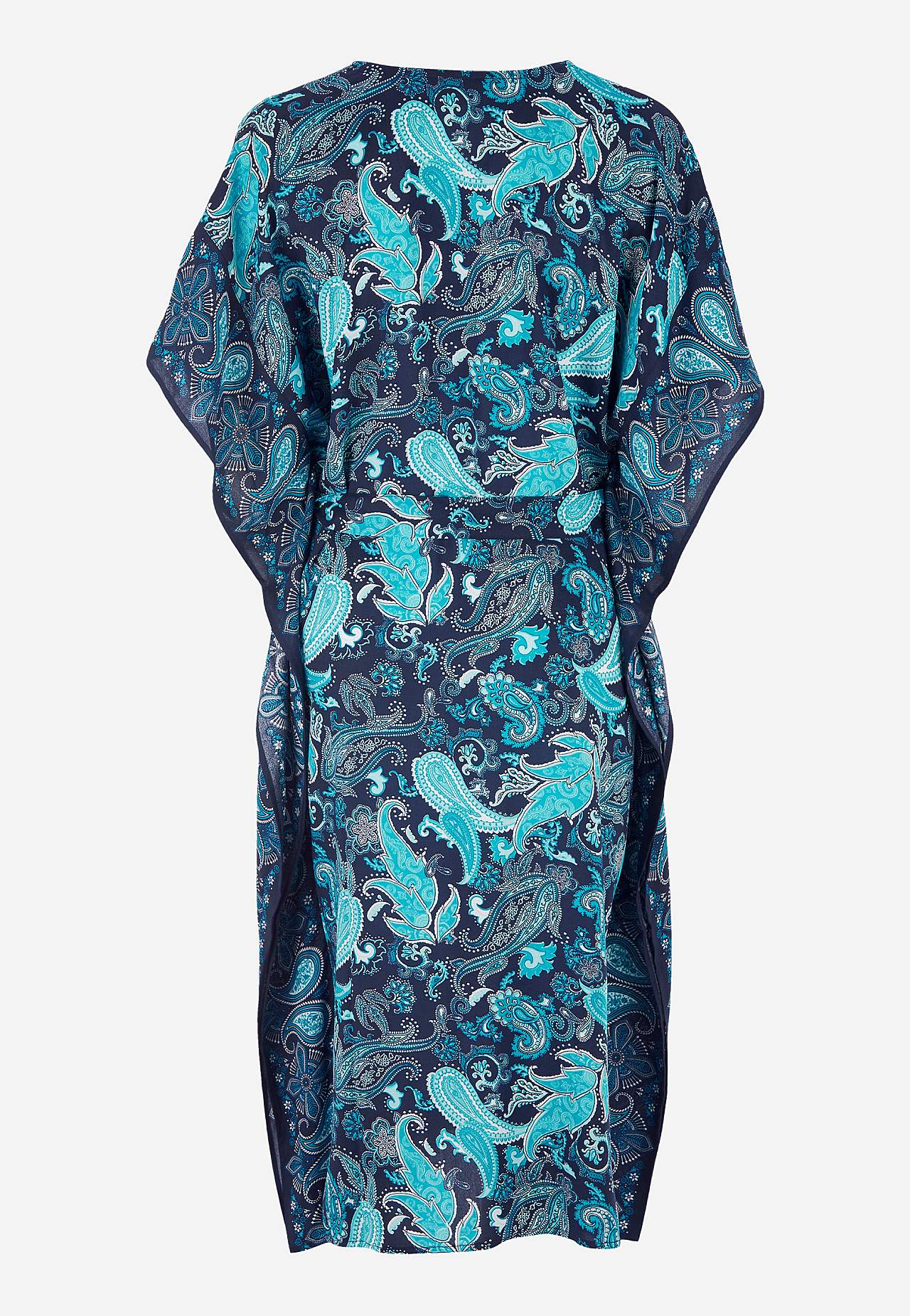 Strand-Kaftan mit Gürtelschnalle und einem Paisley-Muster
