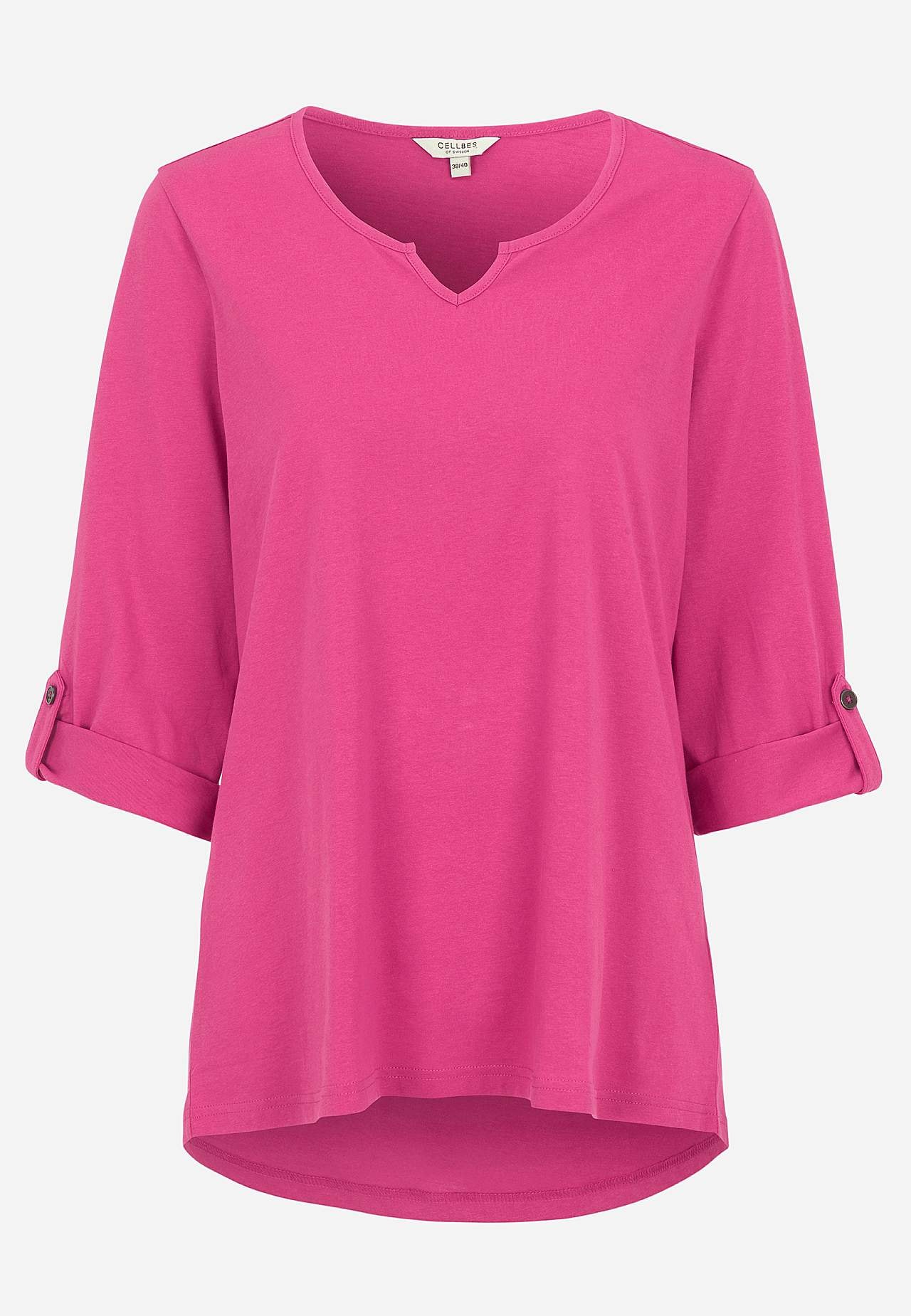 Jersey-Top mit 3/4-langen Ärmeln