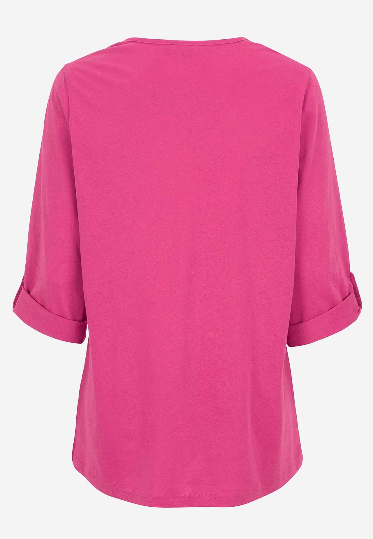 Jersey-Top mit 3/4-langen Ärmeln