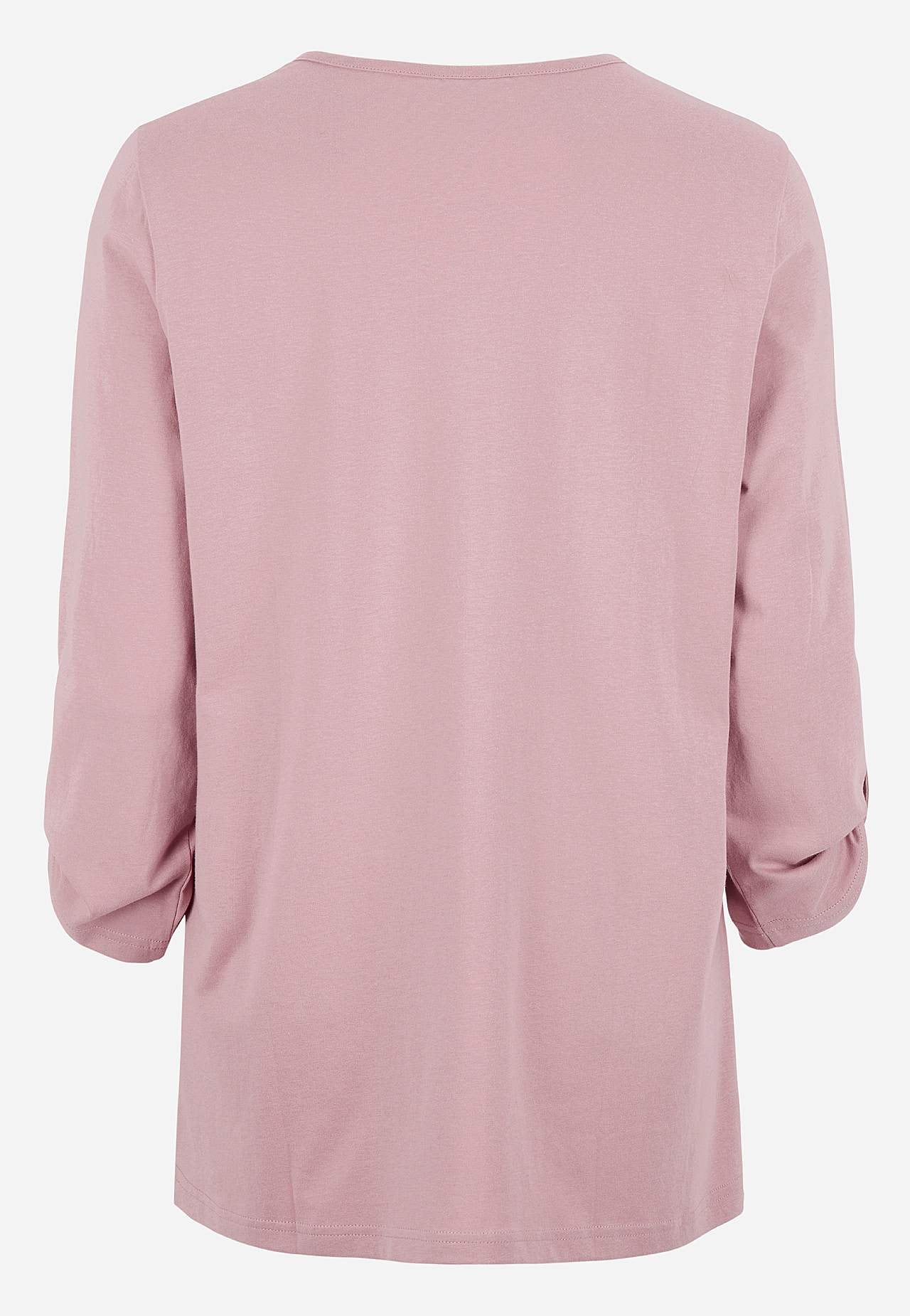 Jersey-Top mit 3/4-langen Ärmeln