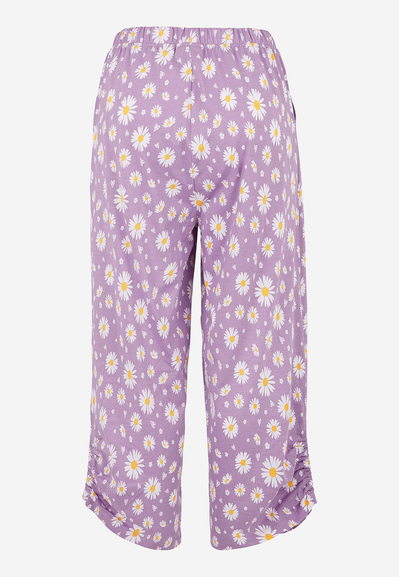 Zweiteiligerer Pyjama mit einfarbigem Oberteil