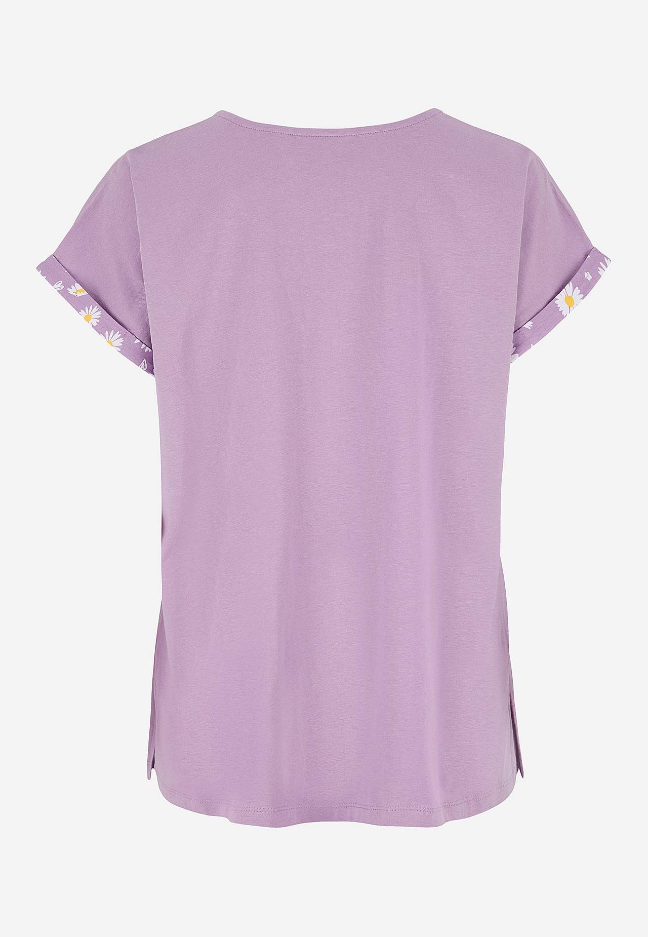 Zweiteiligerer Pyjama mit einfarbigem Oberteil