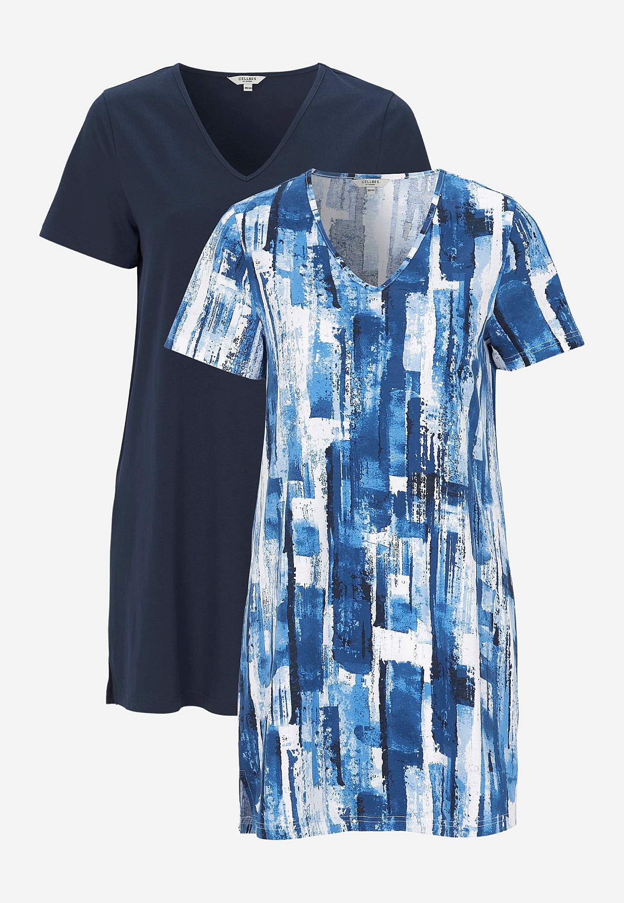 Kurzärmlige Jersey-Tunika Bigitta 2er-Pack
