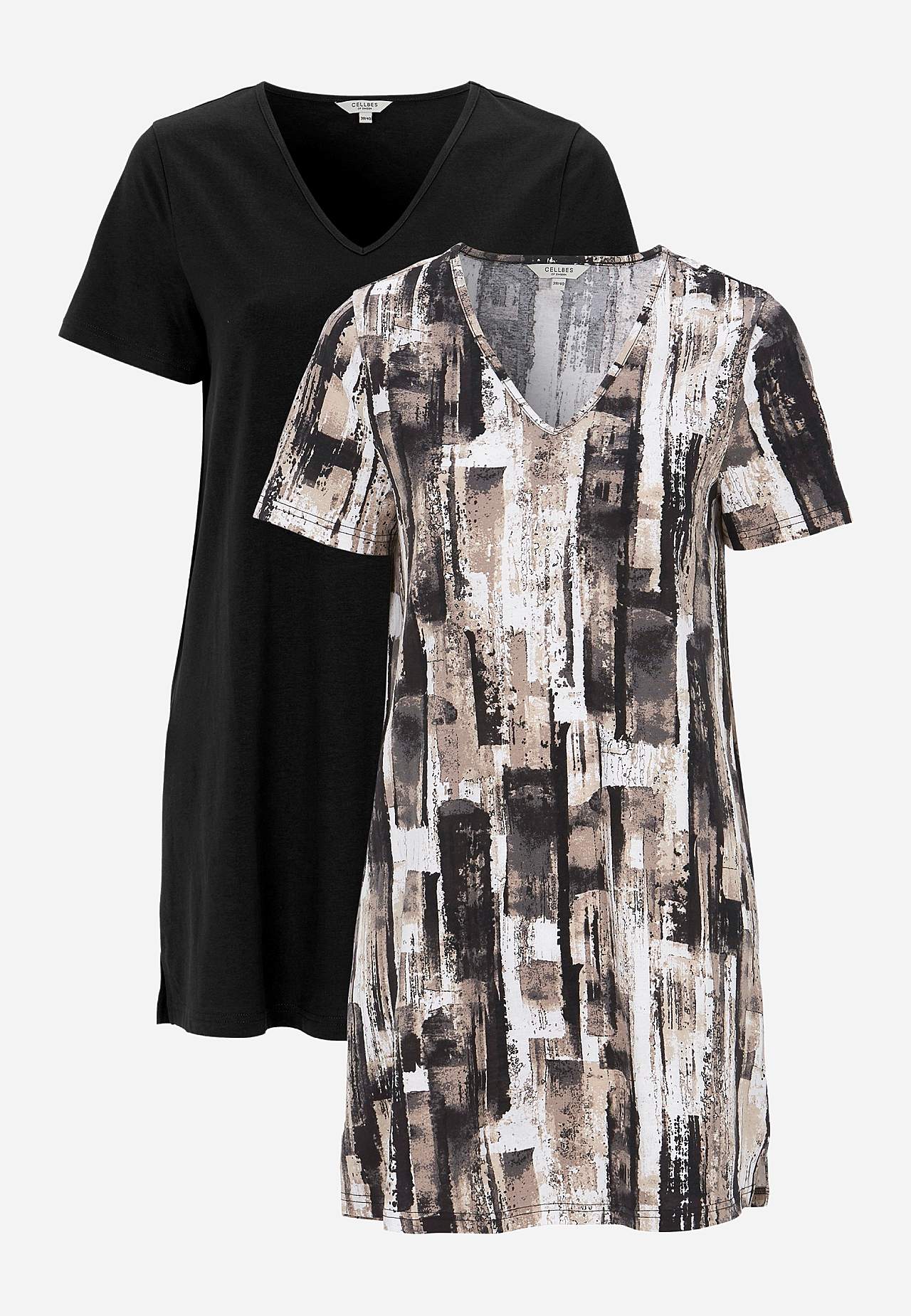 Kurzärmlige Jersey-Tunika Bigitta 2er-Pack