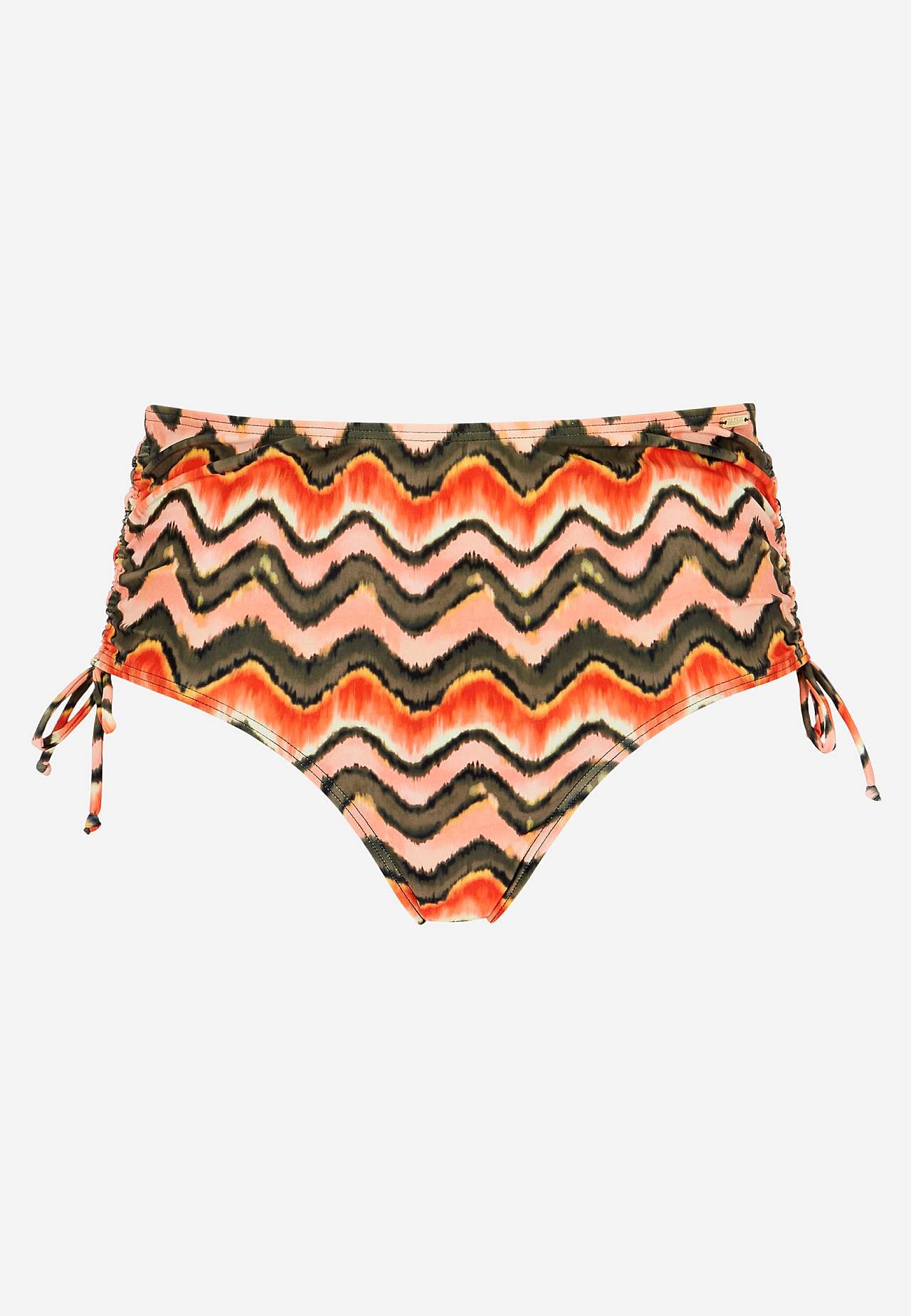 Gerüscht Bikini-Unterteil mit hohem Bund Malibu