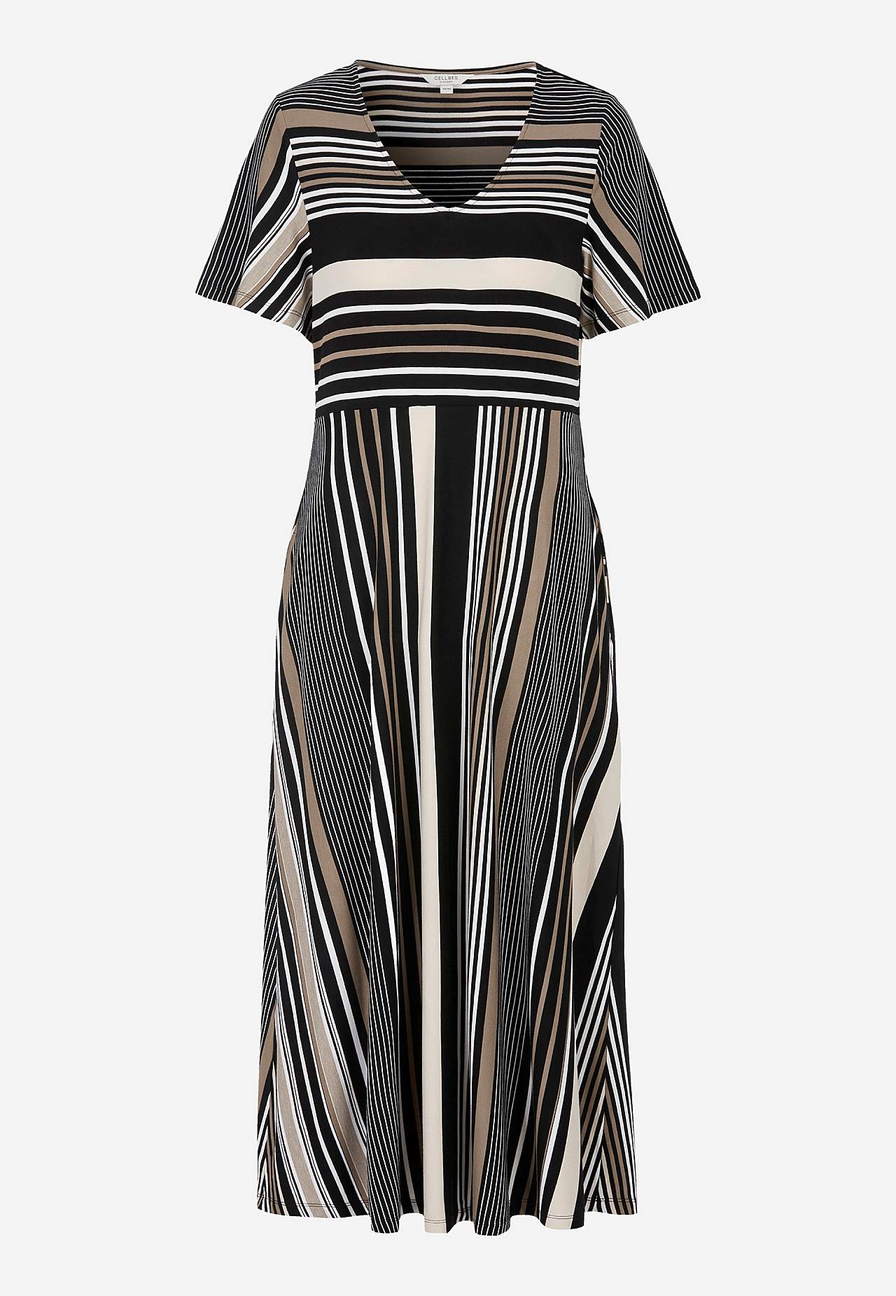 Gestreiftes Viskosekleid