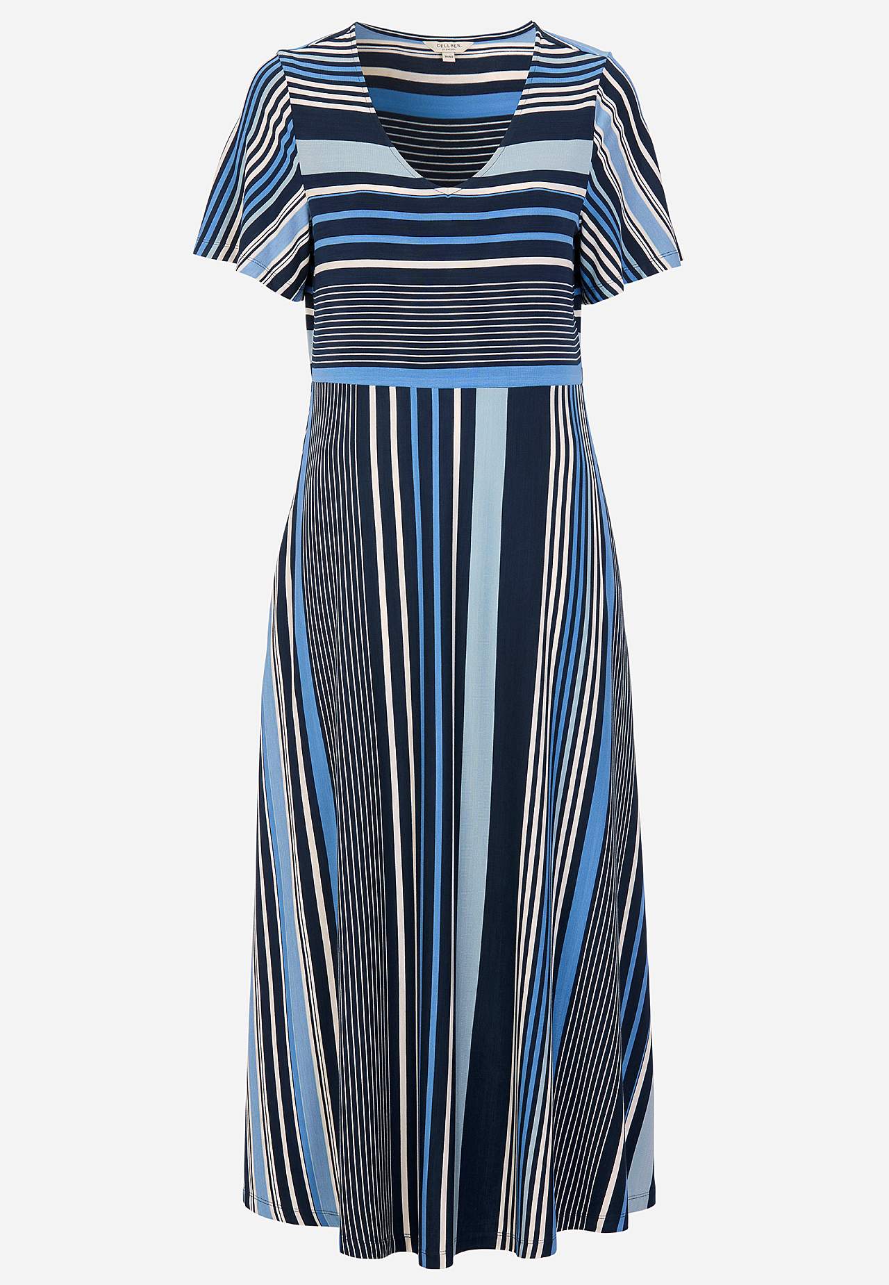 Gestreiftes Viskosekleid
