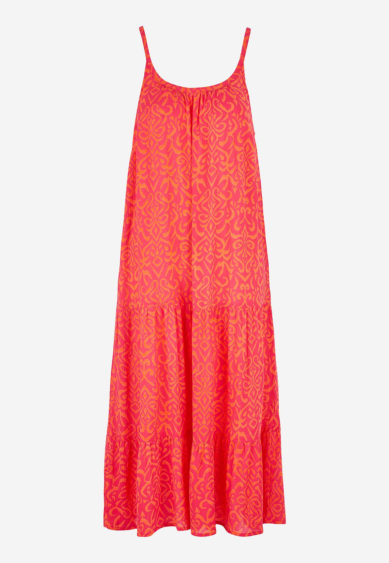 Gemustertes, langes Strandkleid