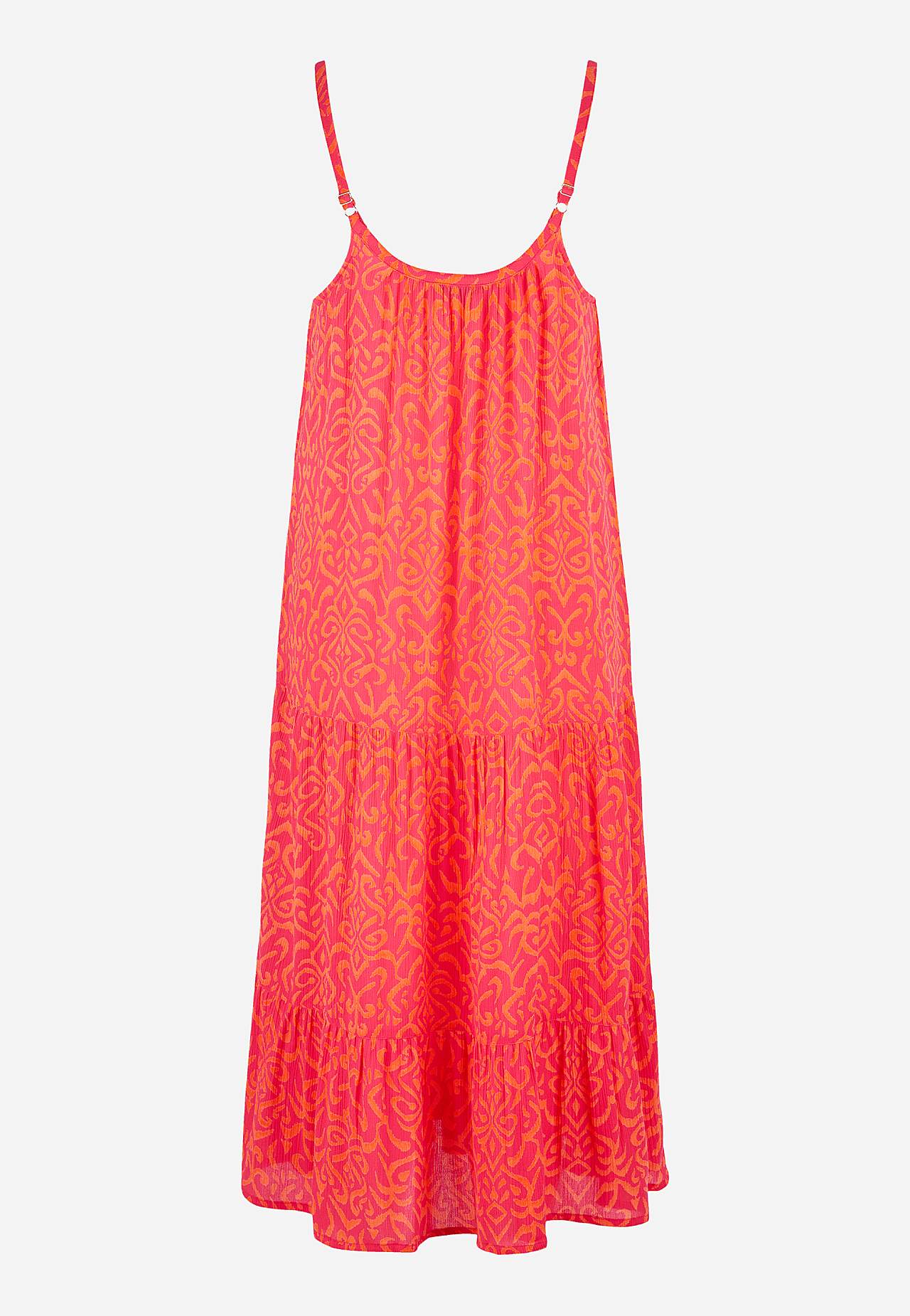 Gemustertes, langes Strandkleid