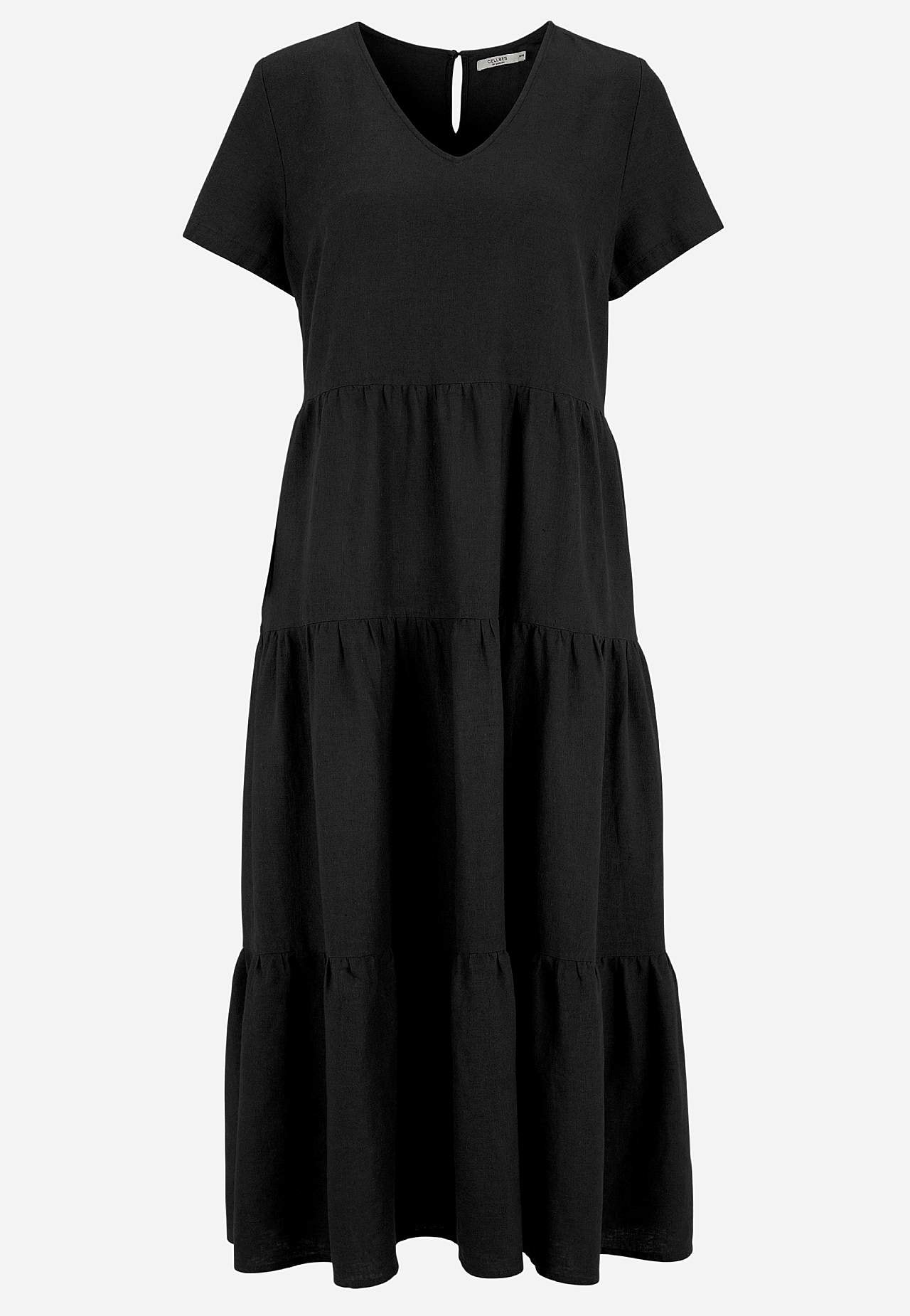 Leinenkleid mit Rüschenröcken
