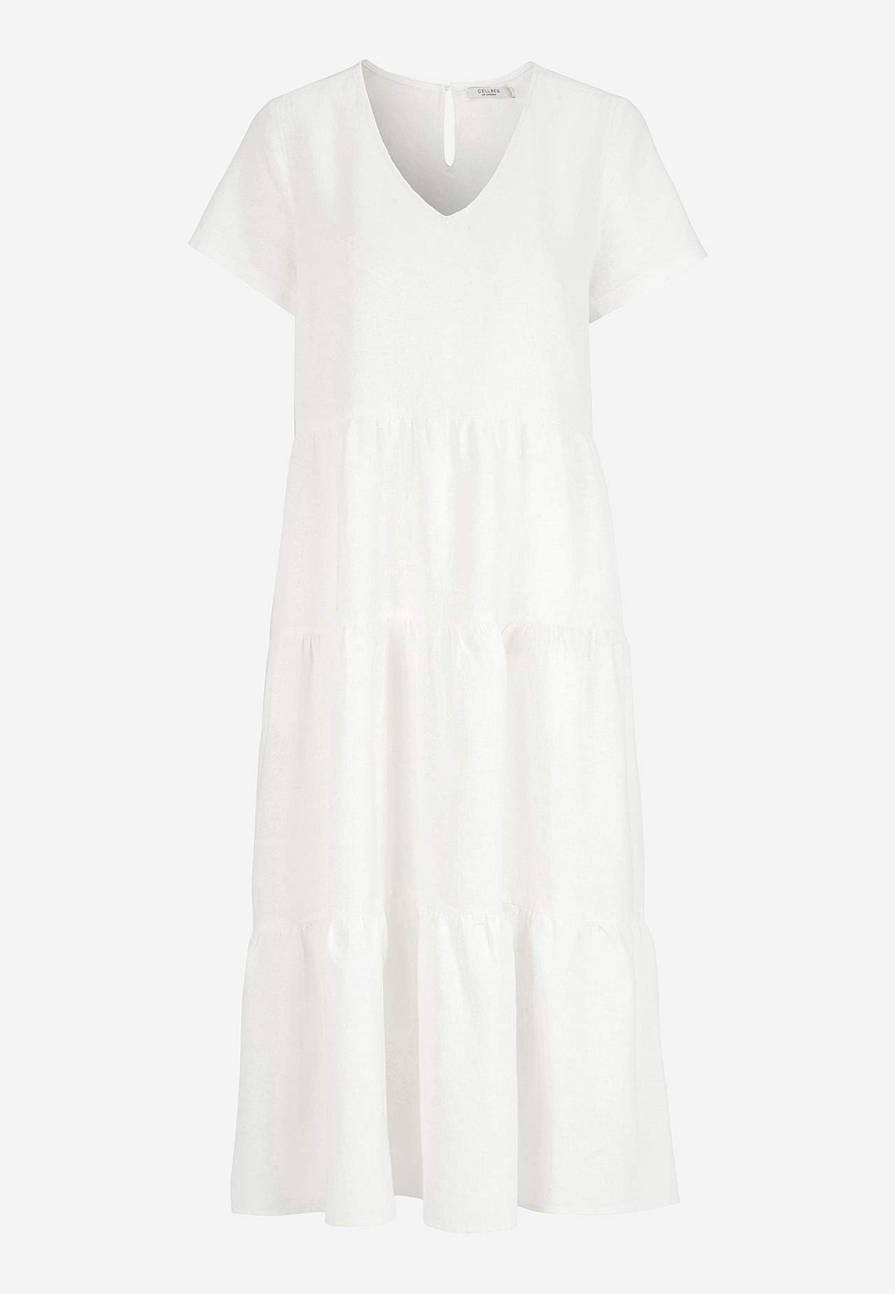 Leinenkleid mit Rüschenröcken