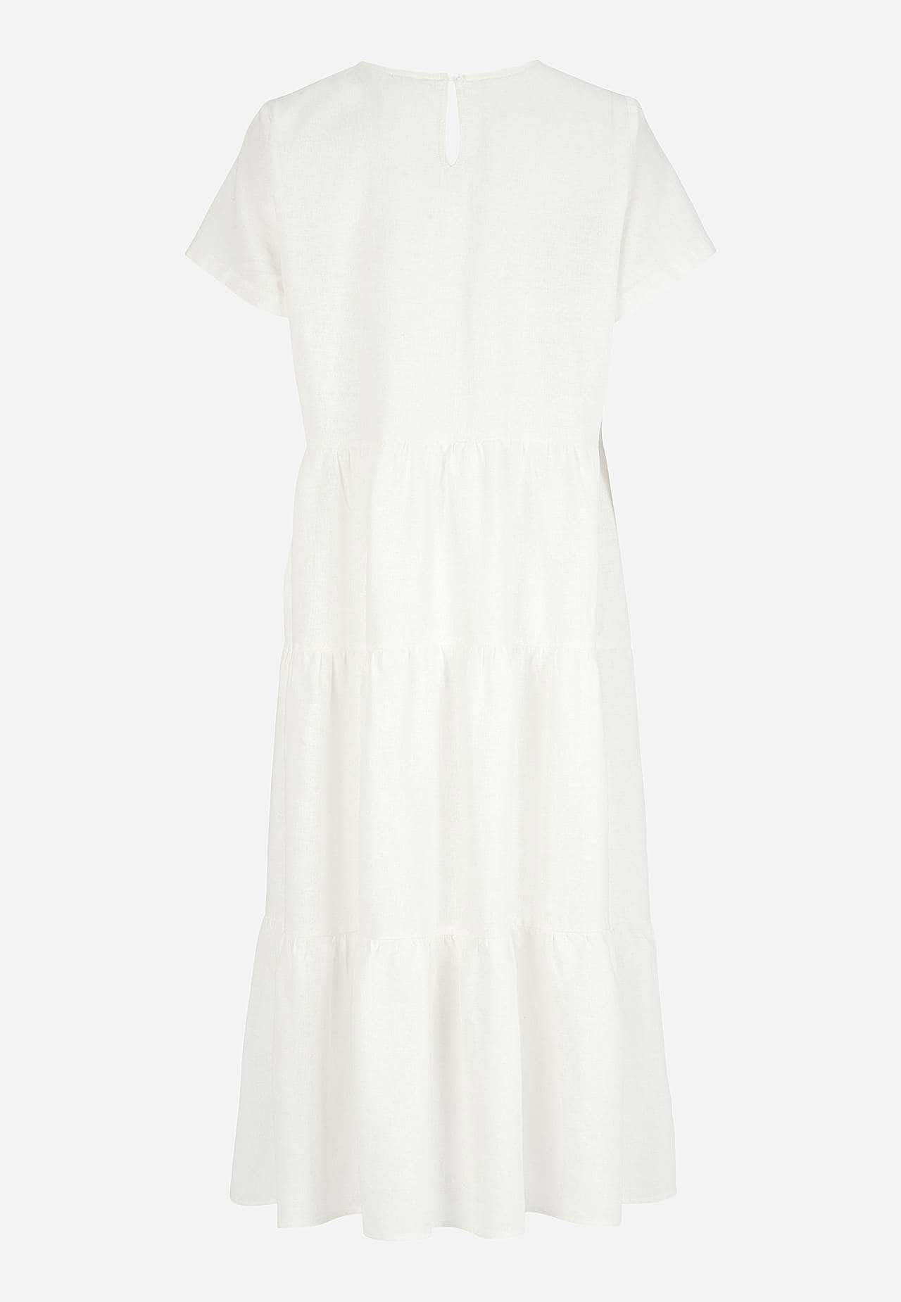Leinenkleid mit Rüschenröcken