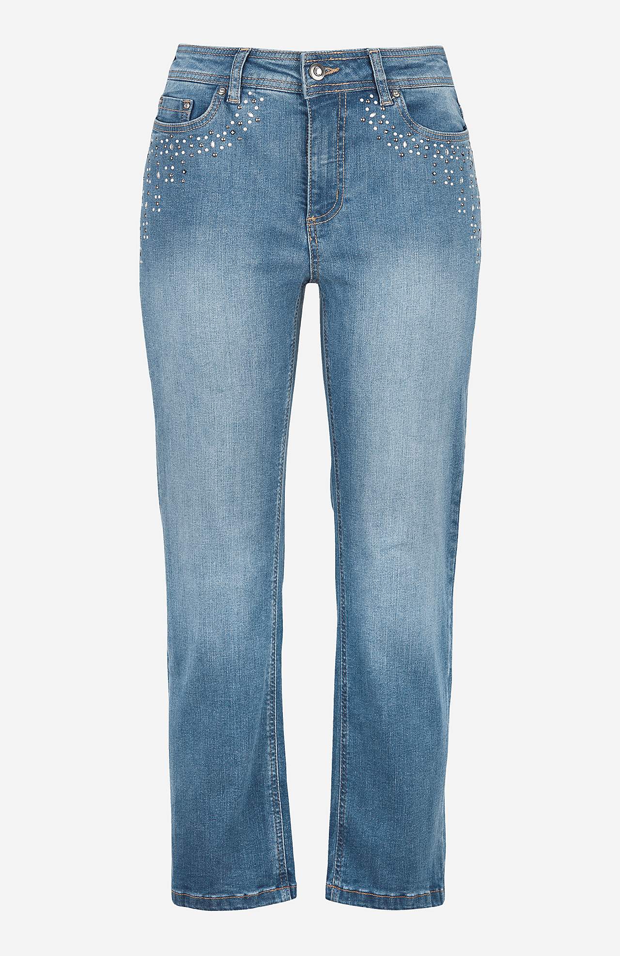 Knöcheljeans mit Perlen und Strass Johanna