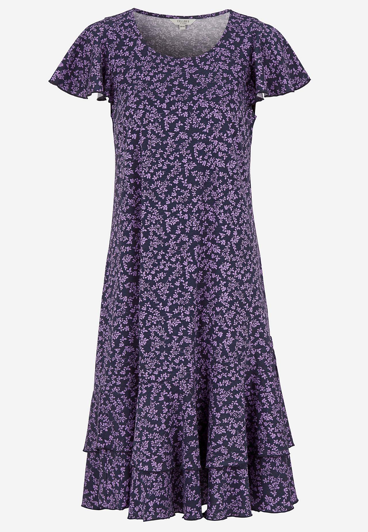 Jerseykleid mit Rüschenröcken