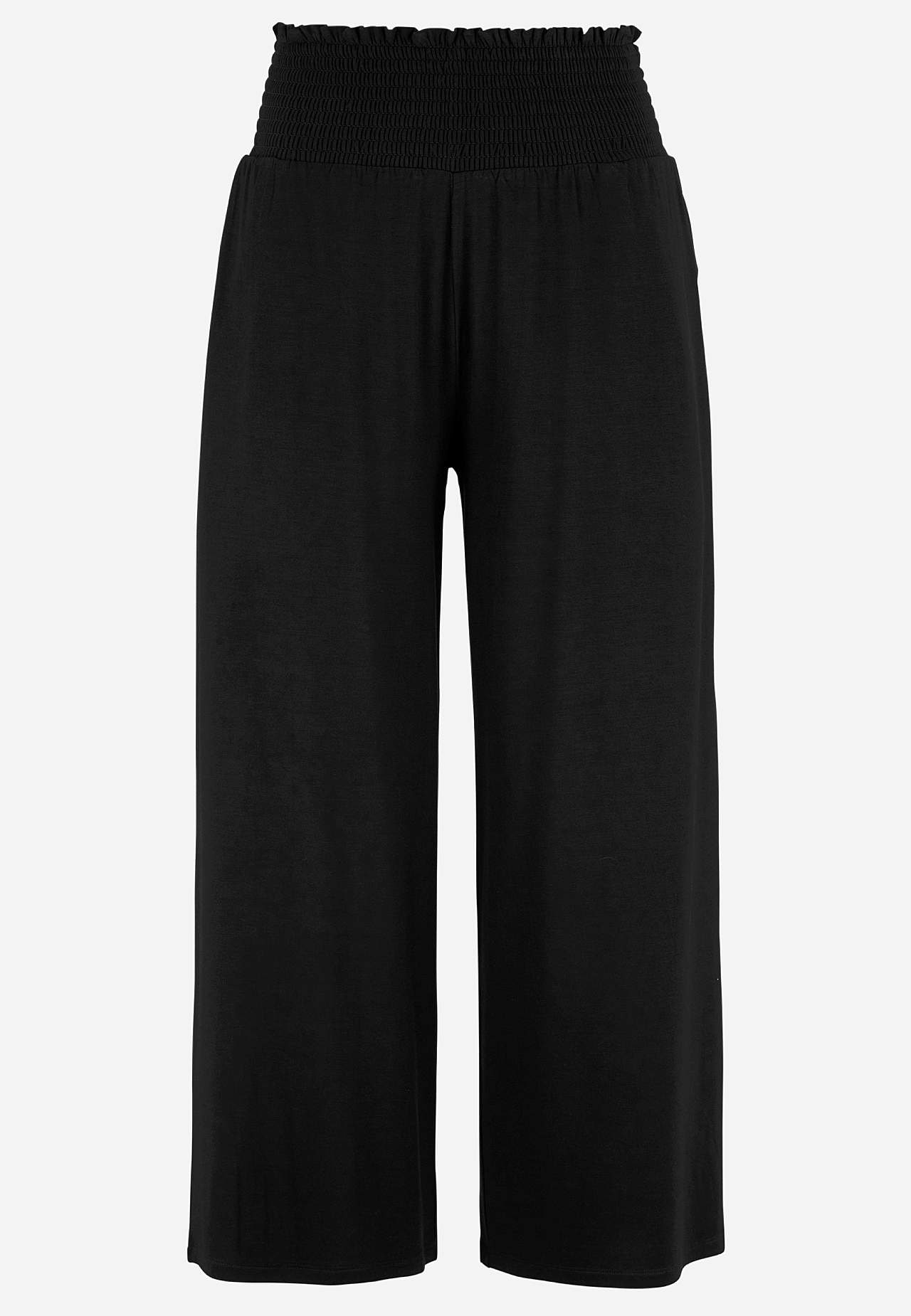 Weiche Jerseyhose mit gesmoktem elastischem Bund Liv
