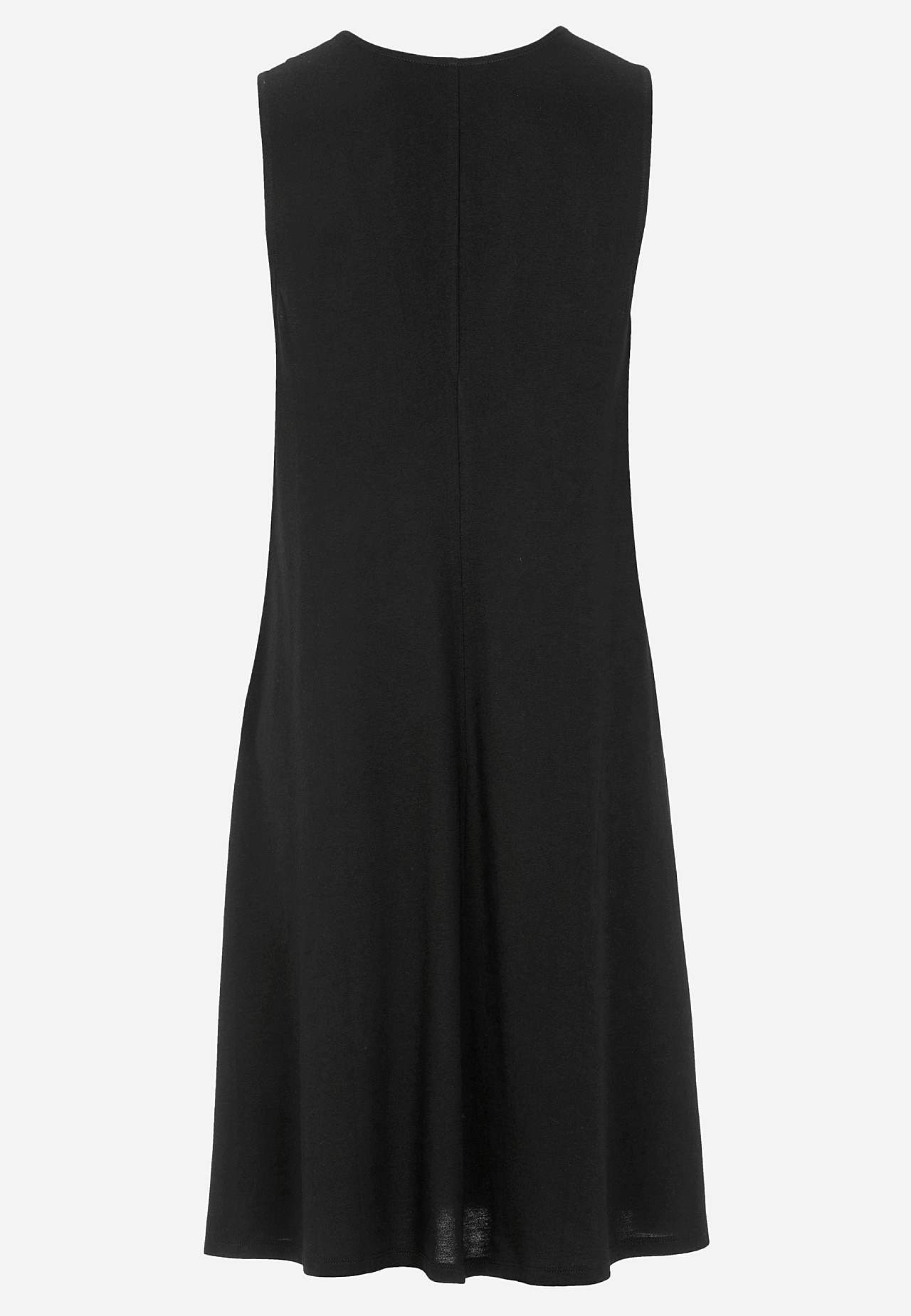 Ärmelloses Jerseykleid mit einem V-Ausschnitt