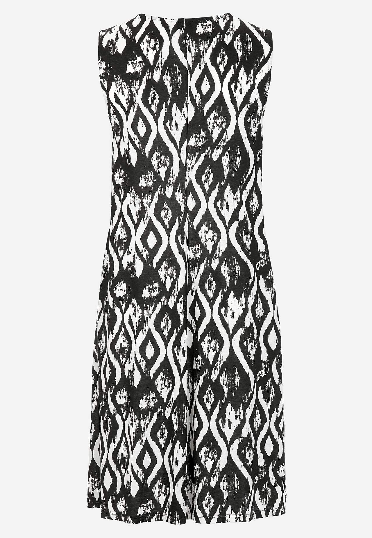 Ärmelloses Jerseykleid mit einem V-Ausschnitt