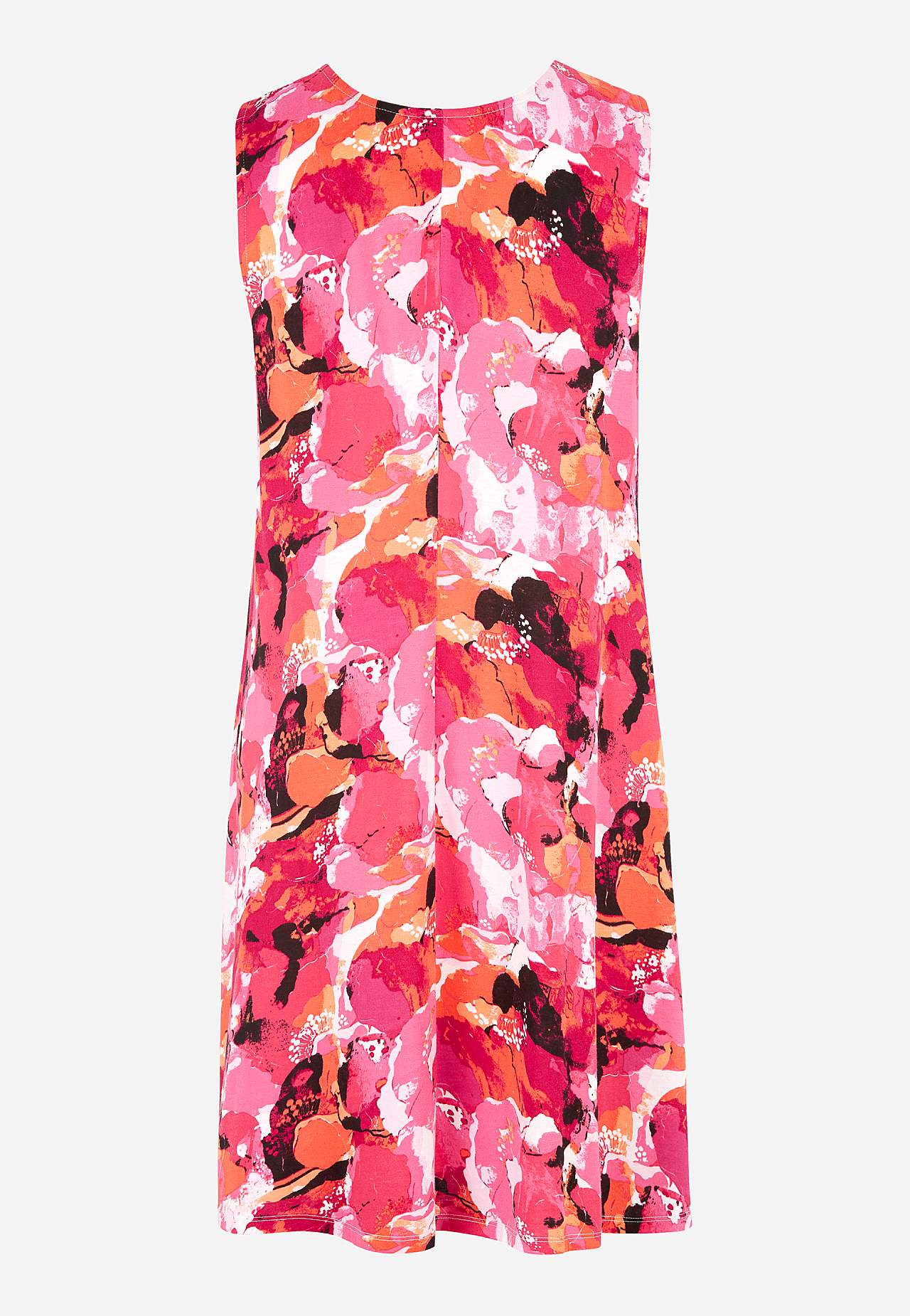 Ärmelloses Jerseykleid mit einem V-Ausschnitt
