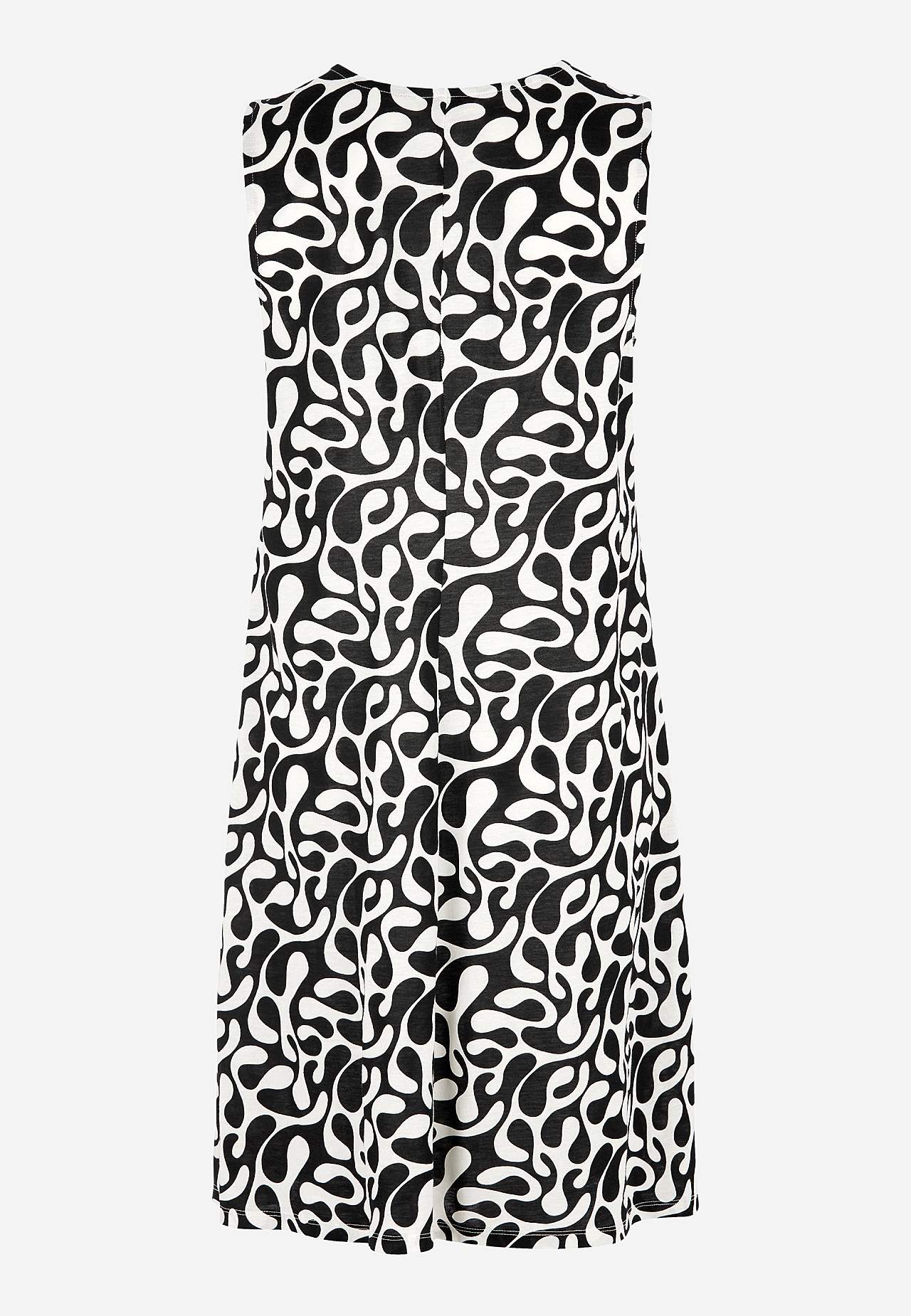 Ärmelloses Jerseykleid mit einem V-Ausschnitt