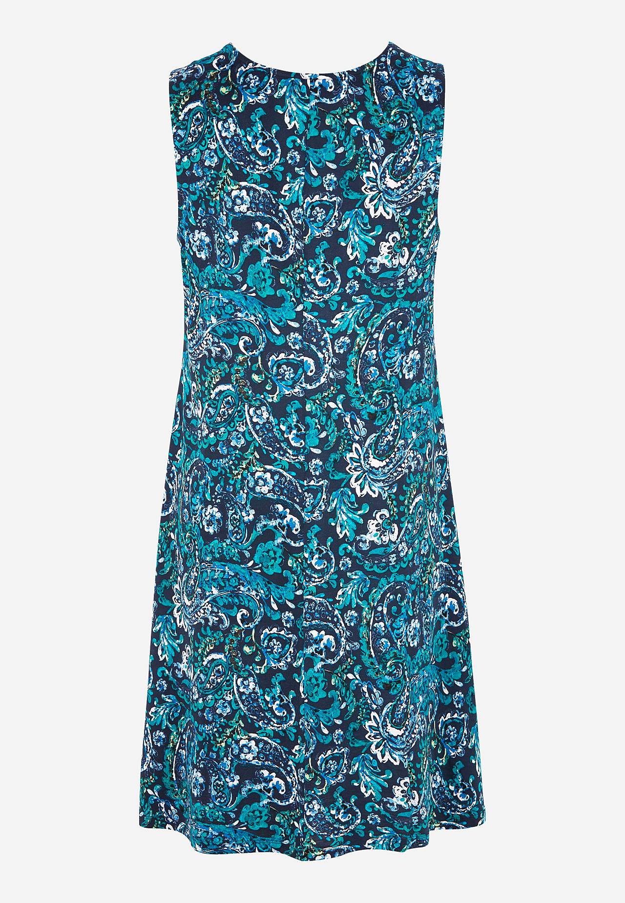 Ärmelloses Jerseykleid mit einem V-Ausschnitt