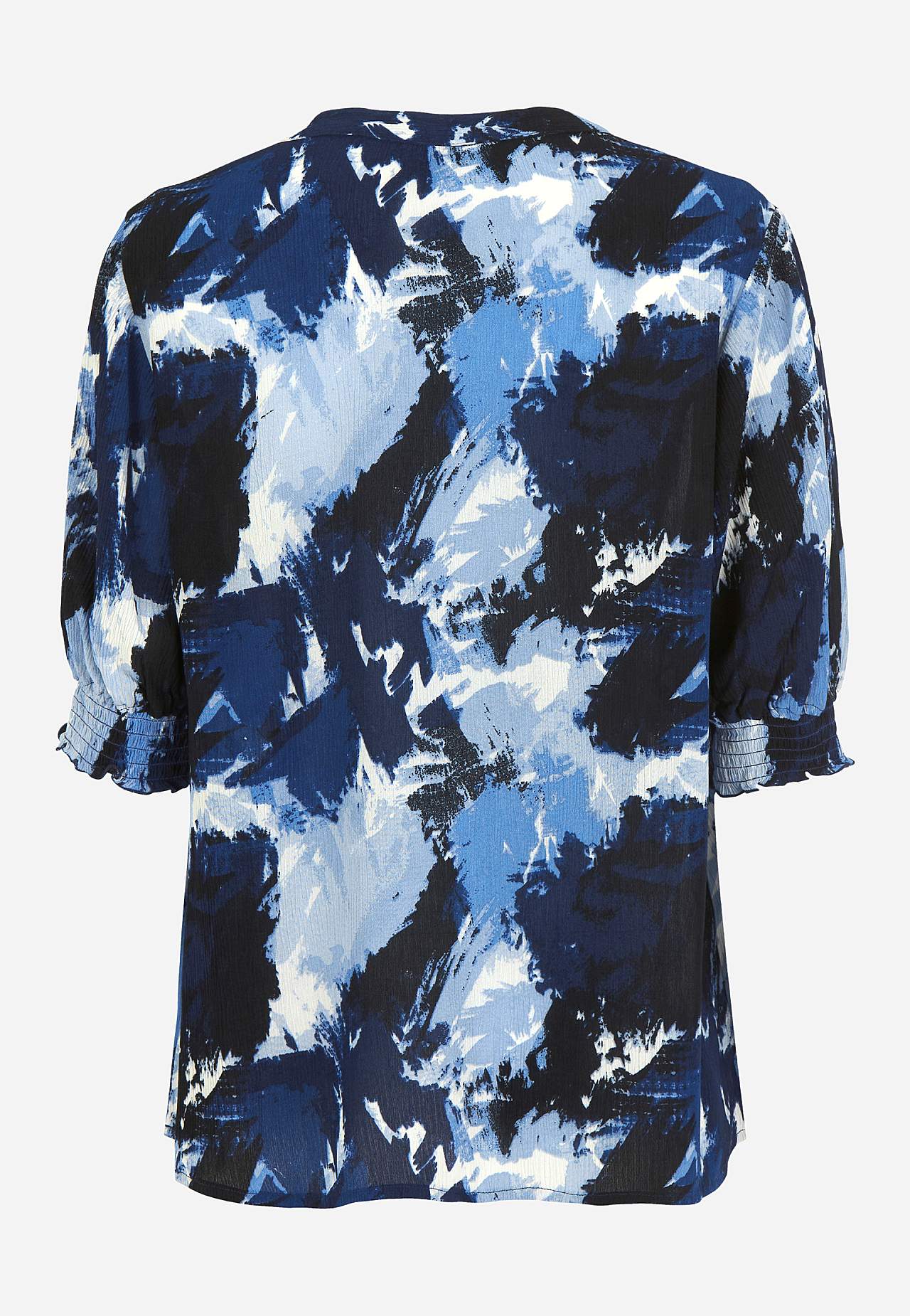 Bluse aus Krepp mit Smokarbeit