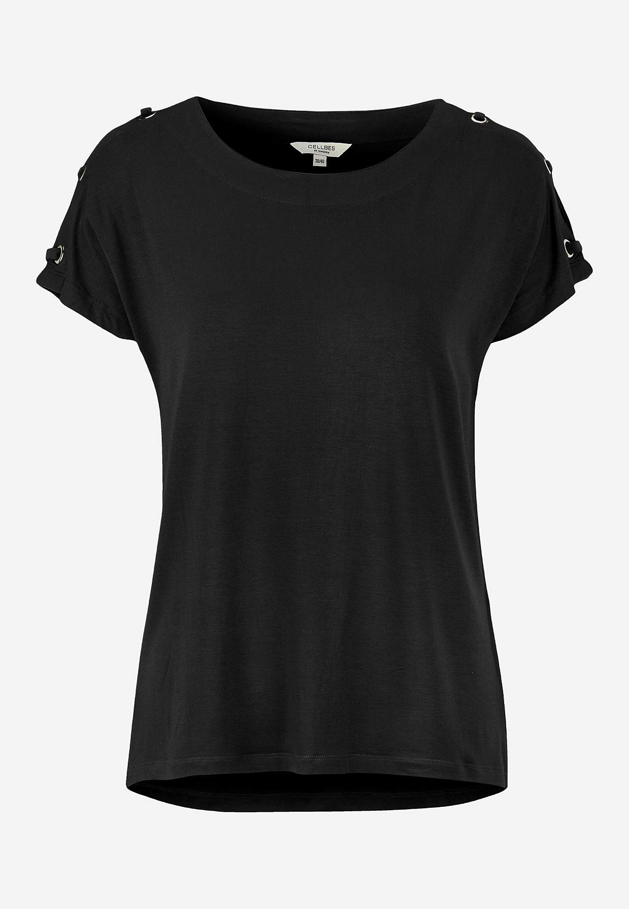 Jersey-Top mit Dekor an der Schulter