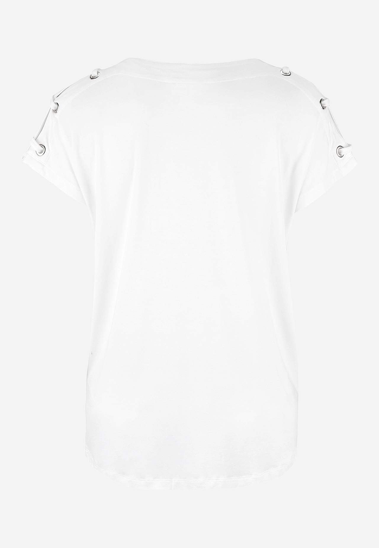 Jersey-Top mit Dekor an der Schulter