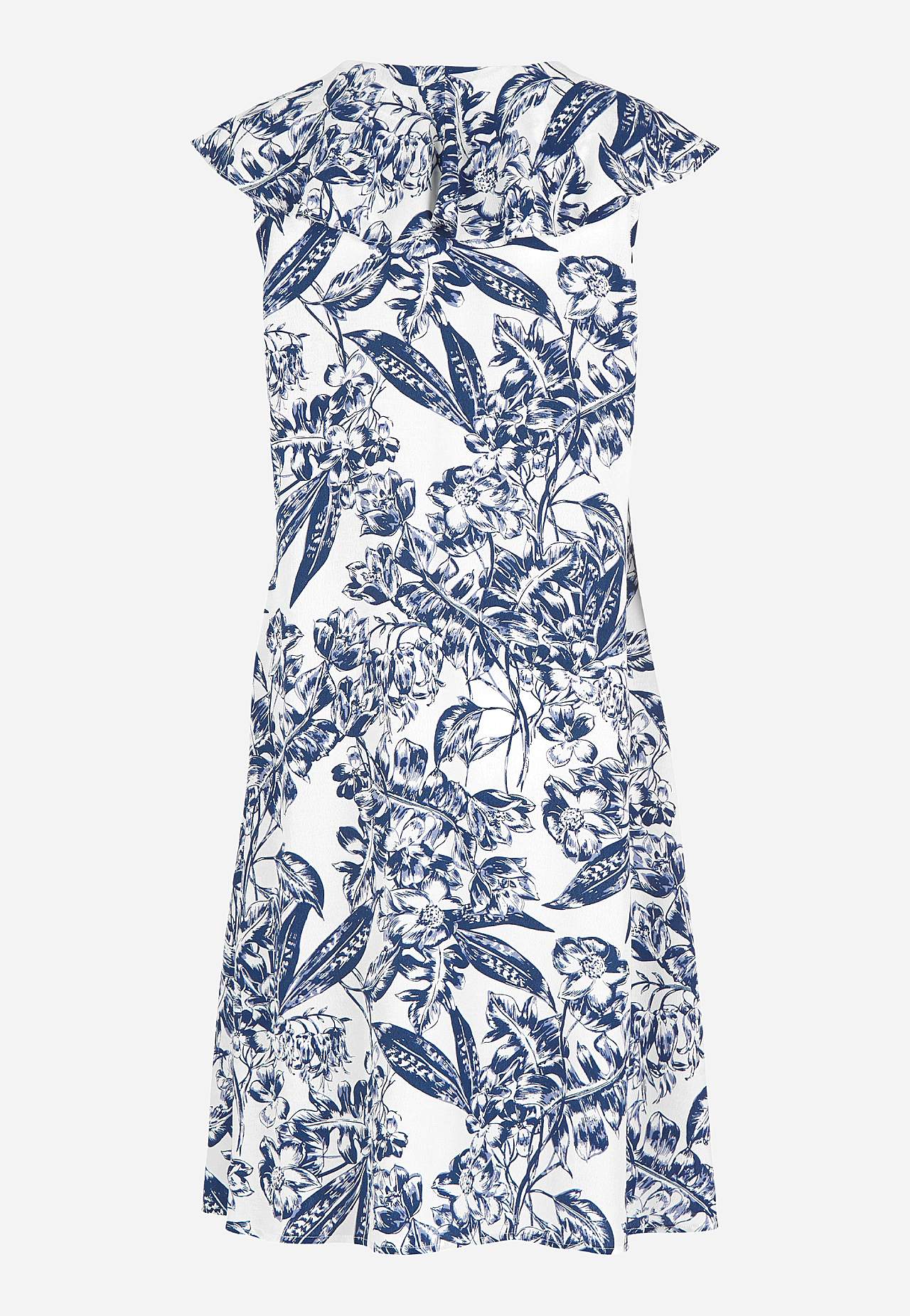 Ärmelloses Kleid mit Volant
