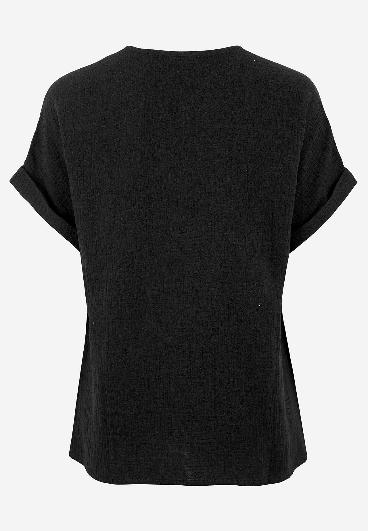 Kurzärmlige Baumwollbluse