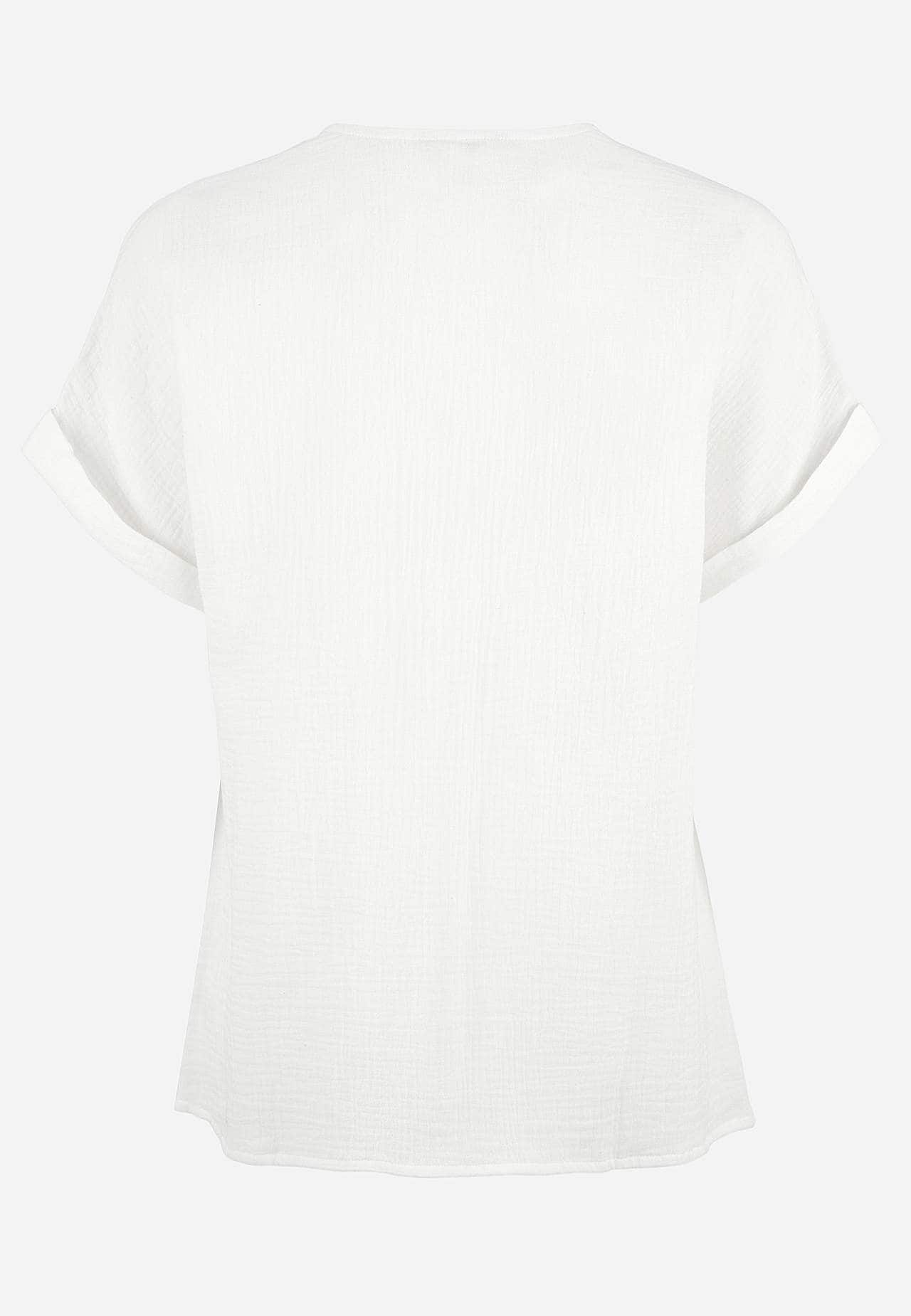 Kurzärmlige Baumwollbluse