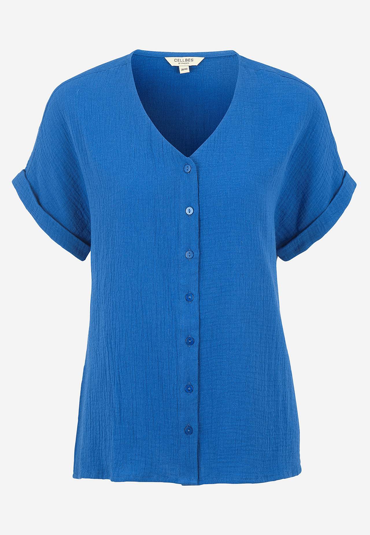 Kurzärmlige Baumwollbluse