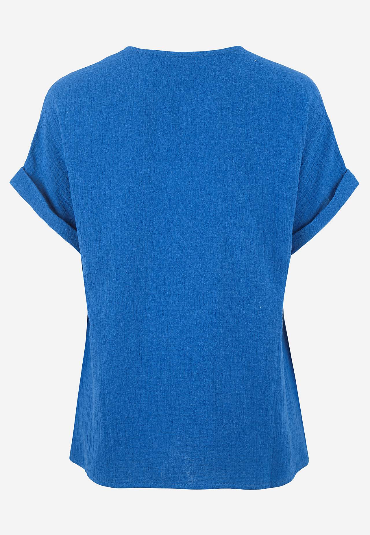 Kurzärmlige Baumwollbluse