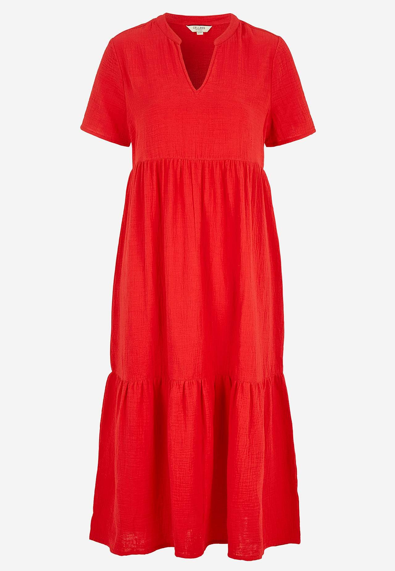 Kleid aus zerknitterter Baumwolle