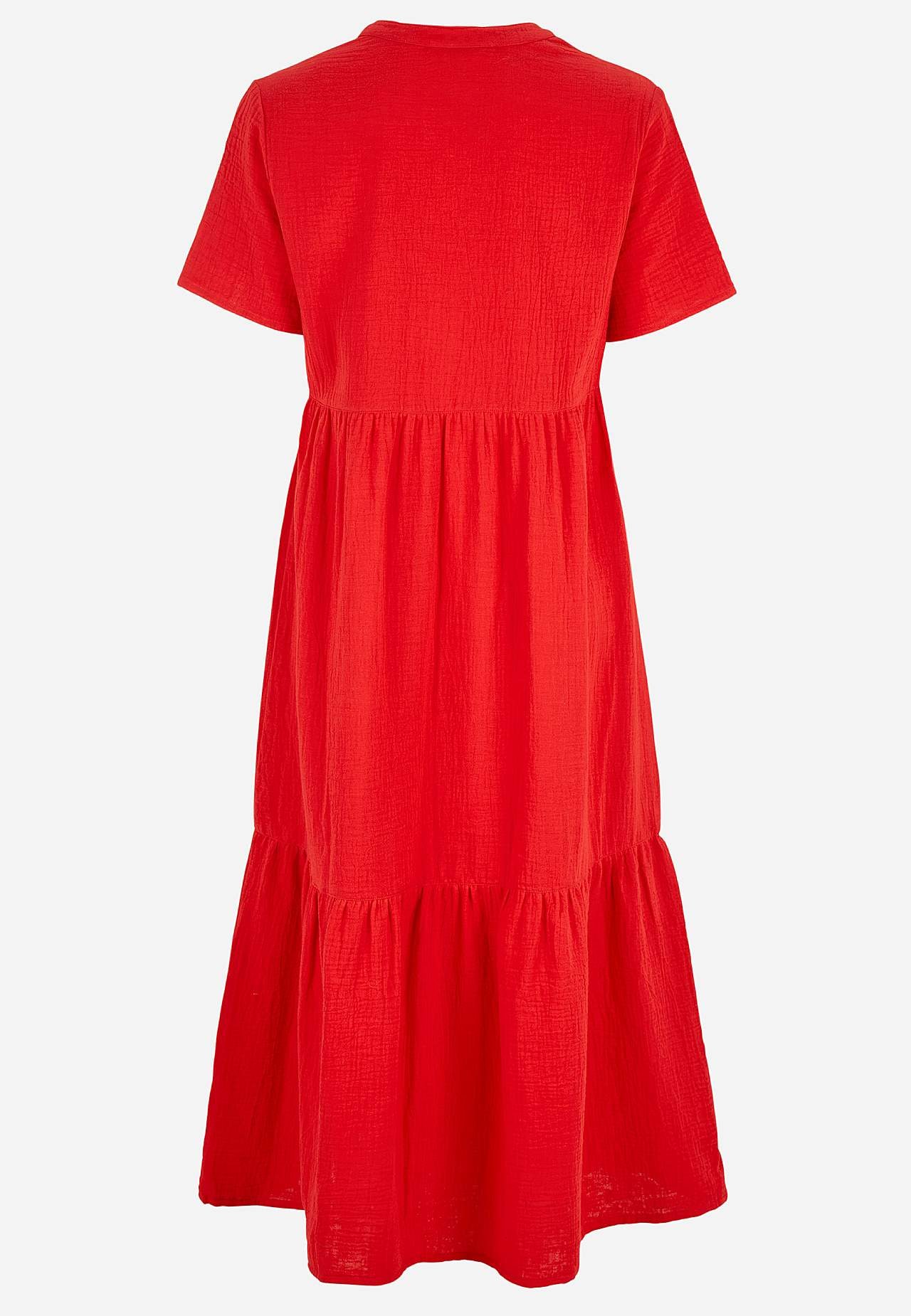 Kleid aus zerknitterter Baumwolle