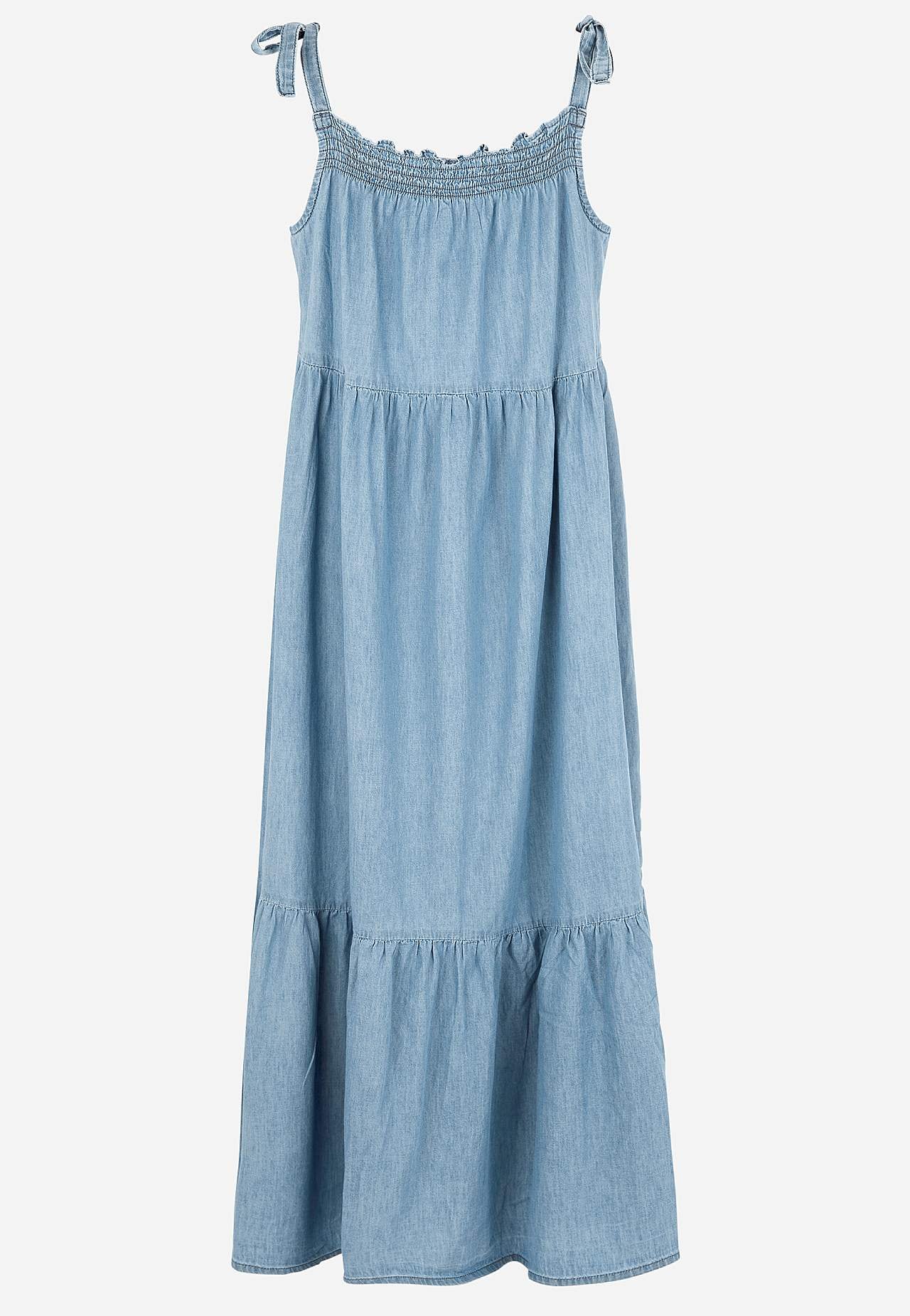 Weiches Jeanskleid mit Schnürung
