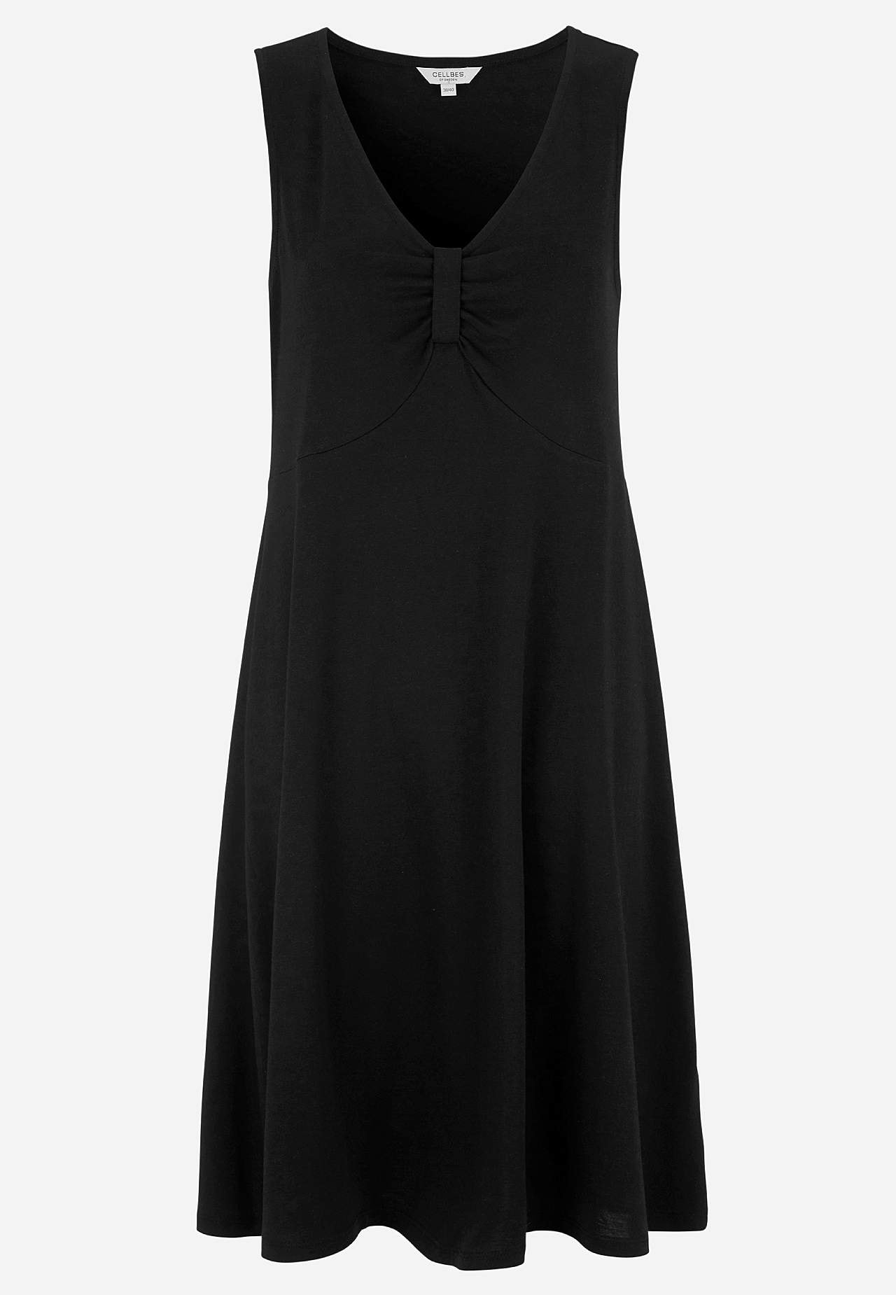 Jerseykleid mit Naht unter der Büste und einem V-Ausschnitt