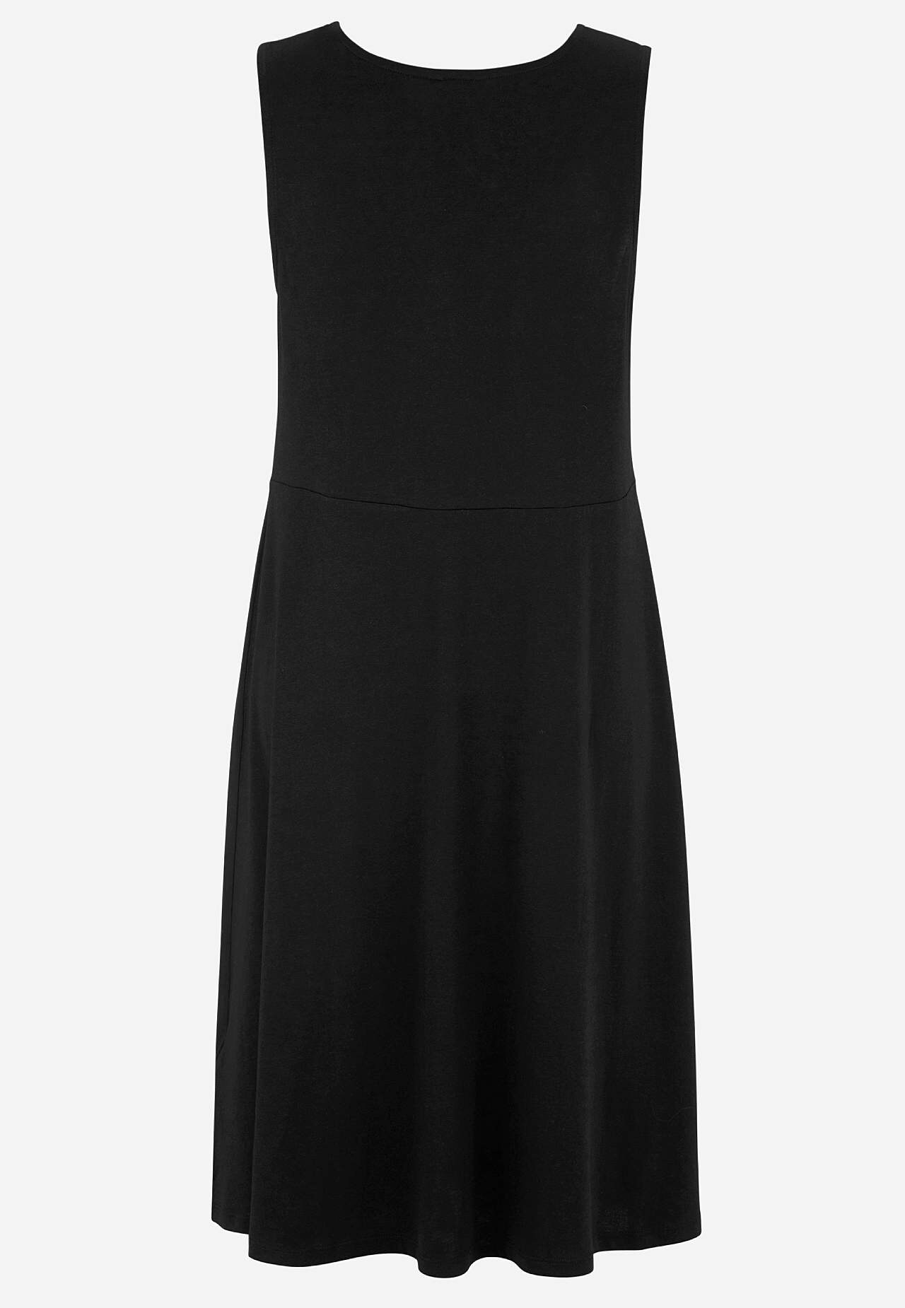 Jerseykleid mit Naht unter der Büste und einem V-Ausschnitt