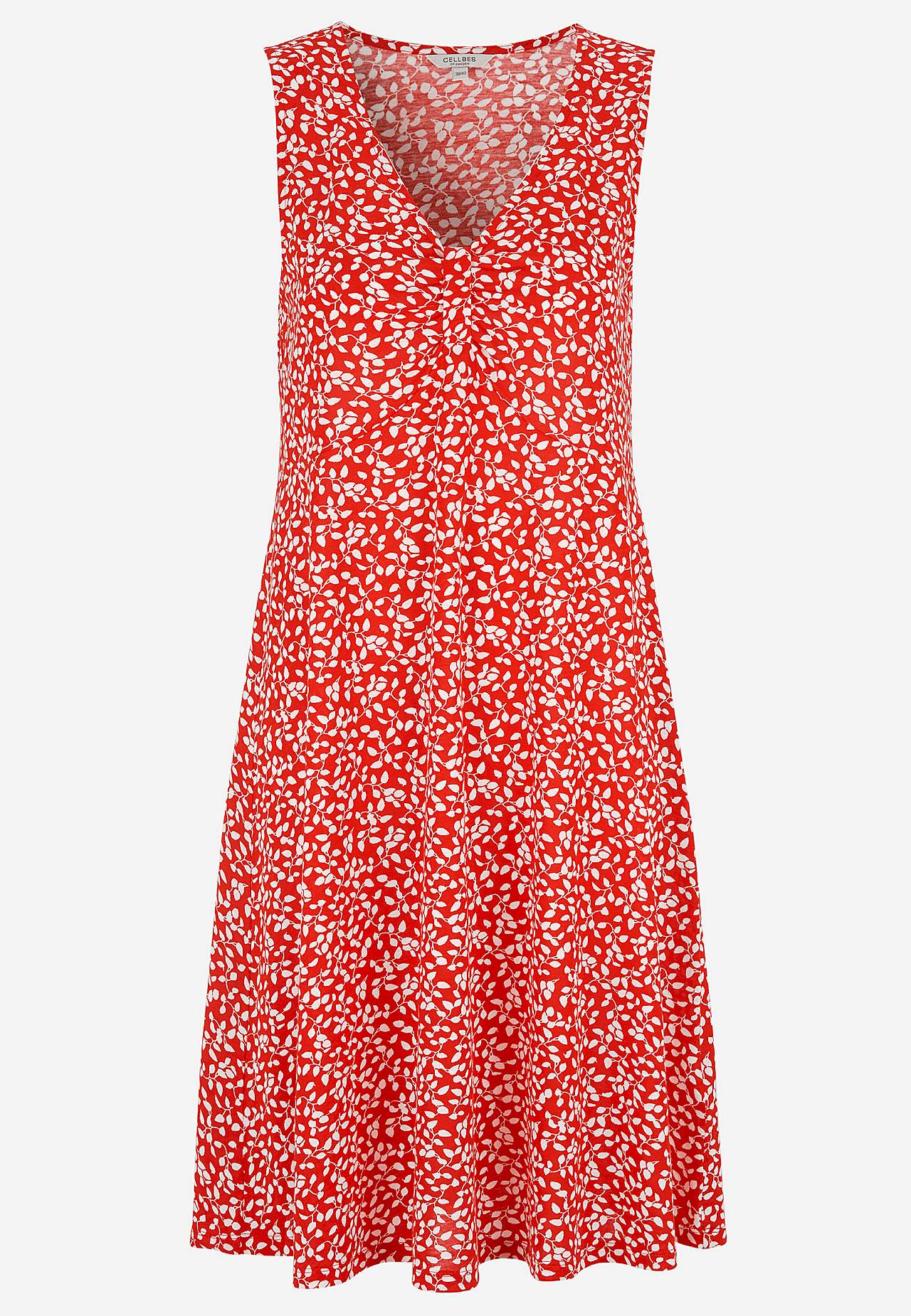 Jerseykleid mit Naht unter der Büste und einem V-Ausschnitt