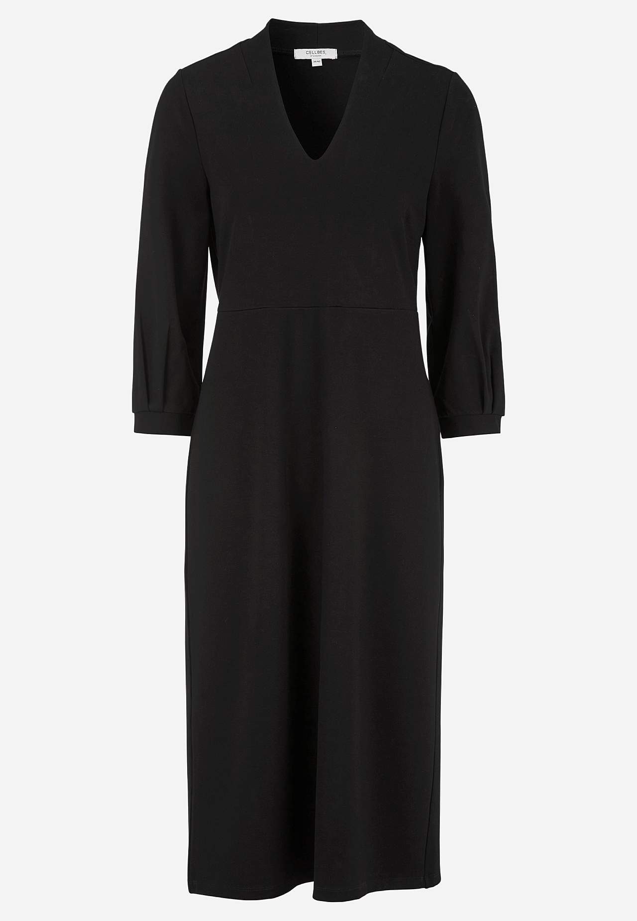 Elegantes Jerseykleid mit einem V-Ausschnitt