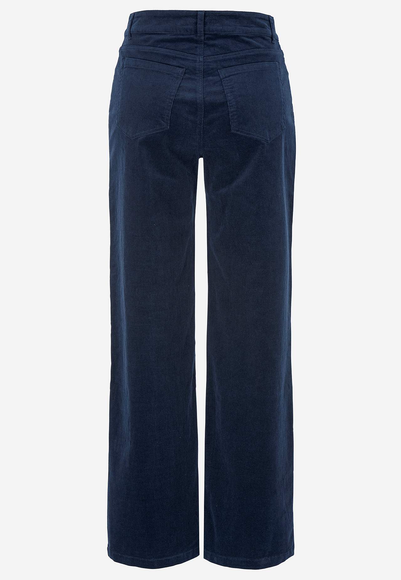 Elastische Kordhose mit breiten Beinen