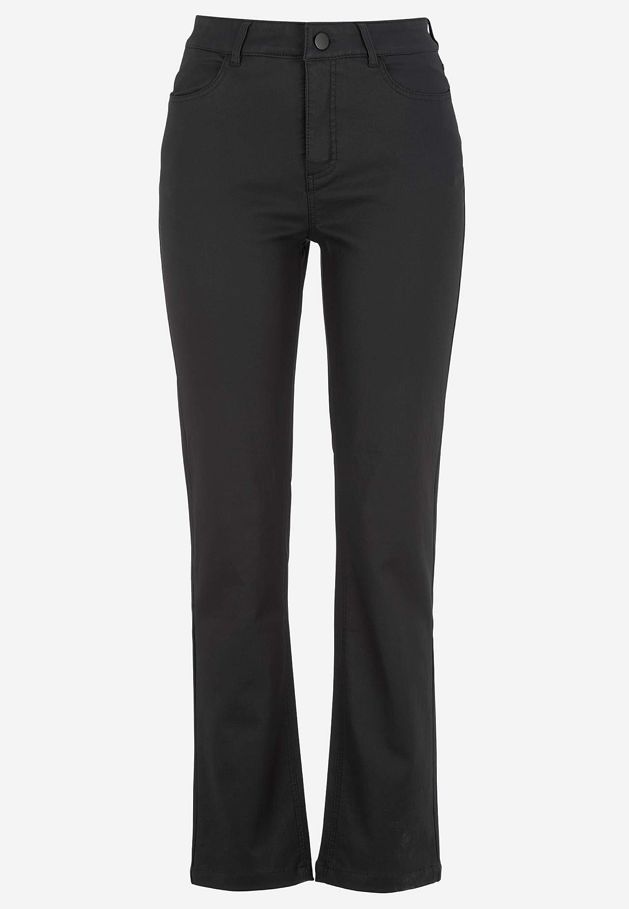 Beschichtete Hosen mit geraden Beinen