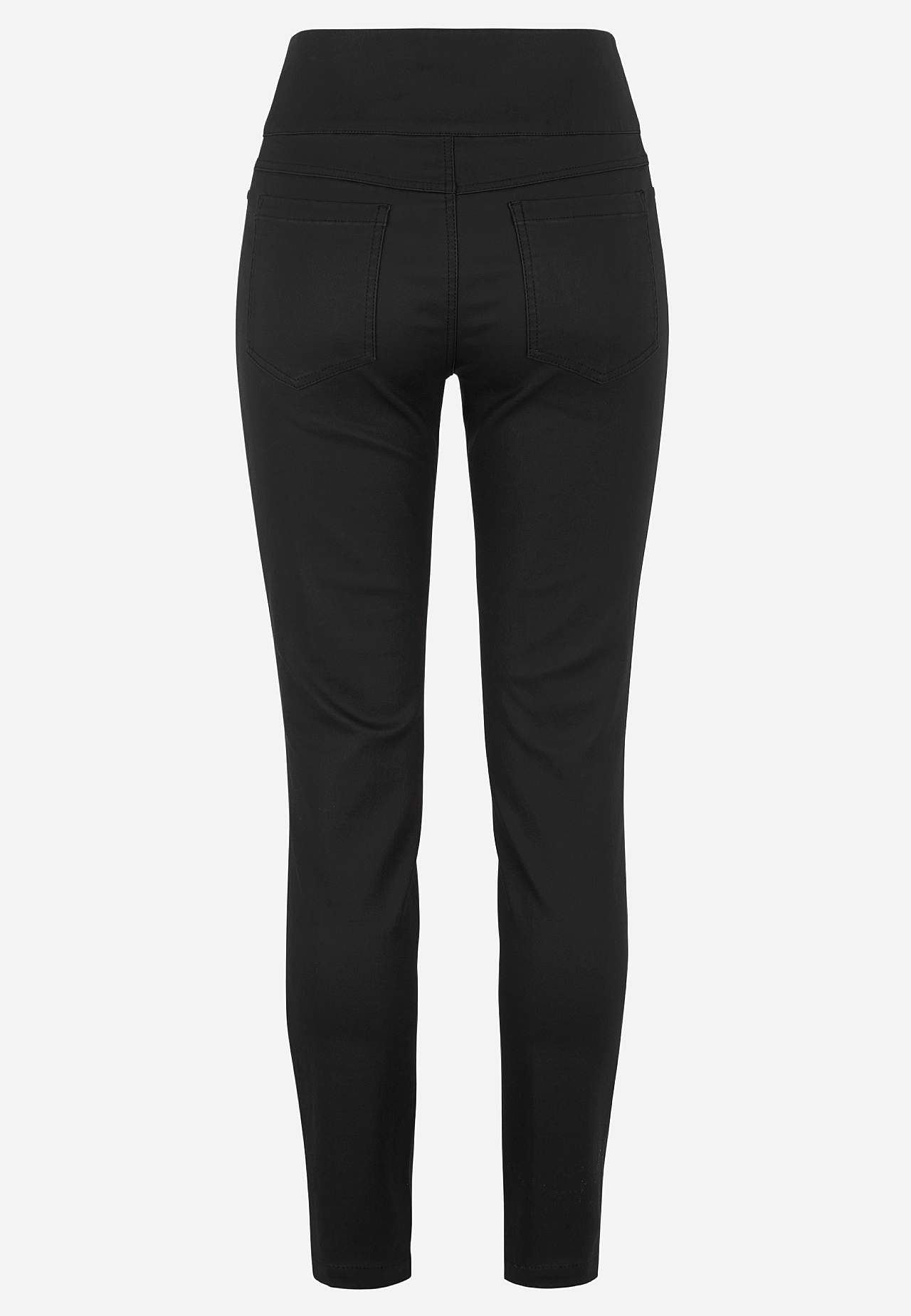 Beschichtete Jeggings mit schmalen Beinen