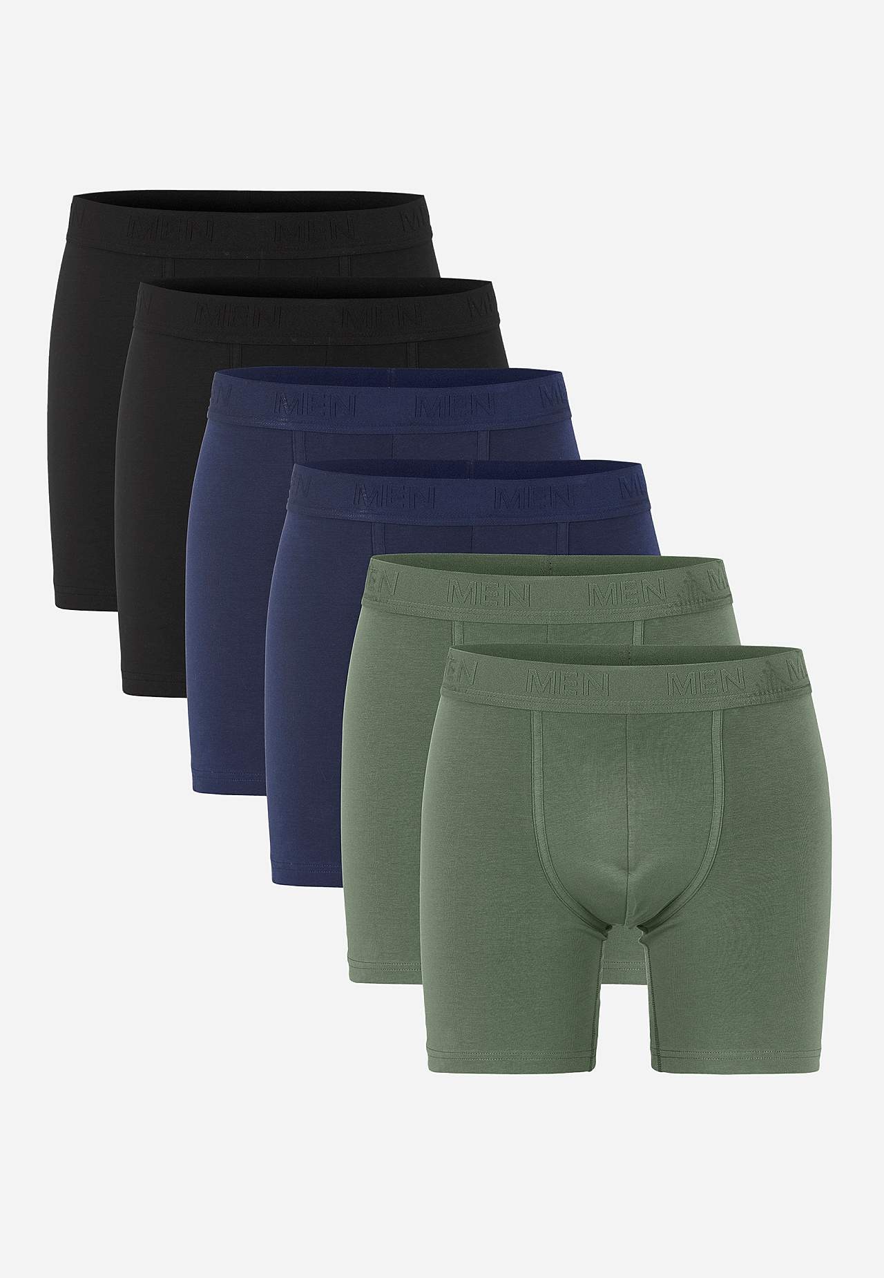 Boxershorts mit längerem Bein 6er-Pack
