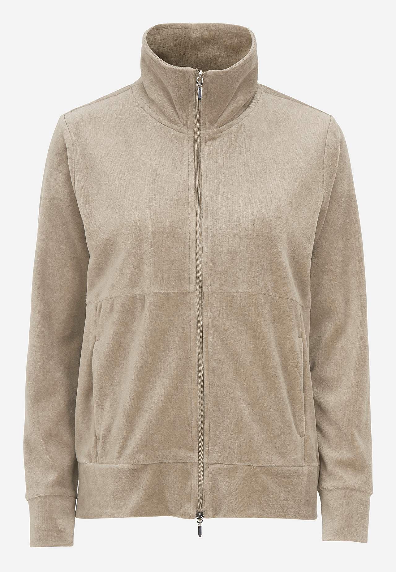 Velours-Jacke mit Verschluss