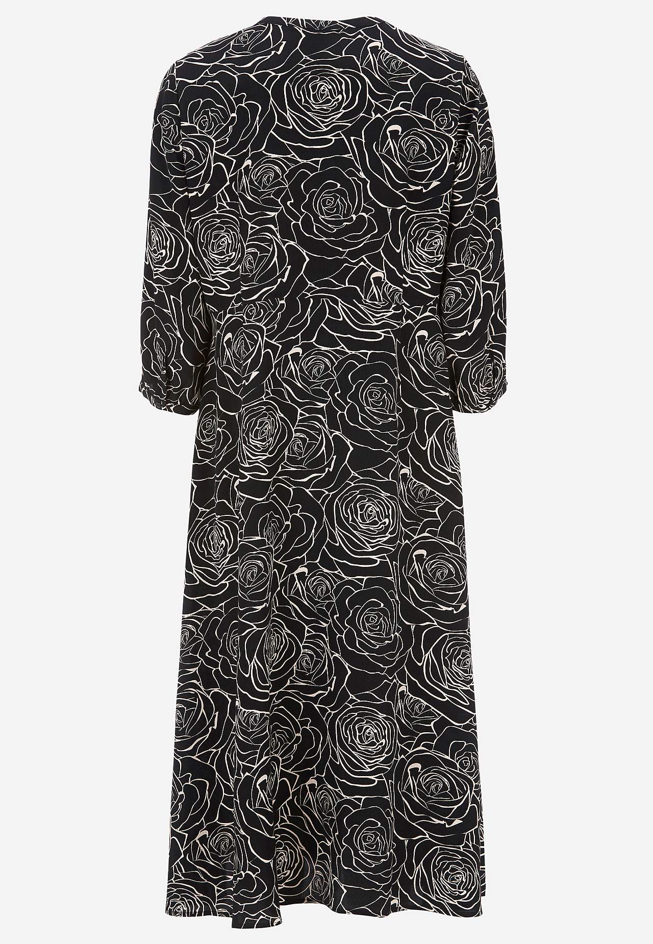 Kleid aus Viskose mit einem Blumen-Muster