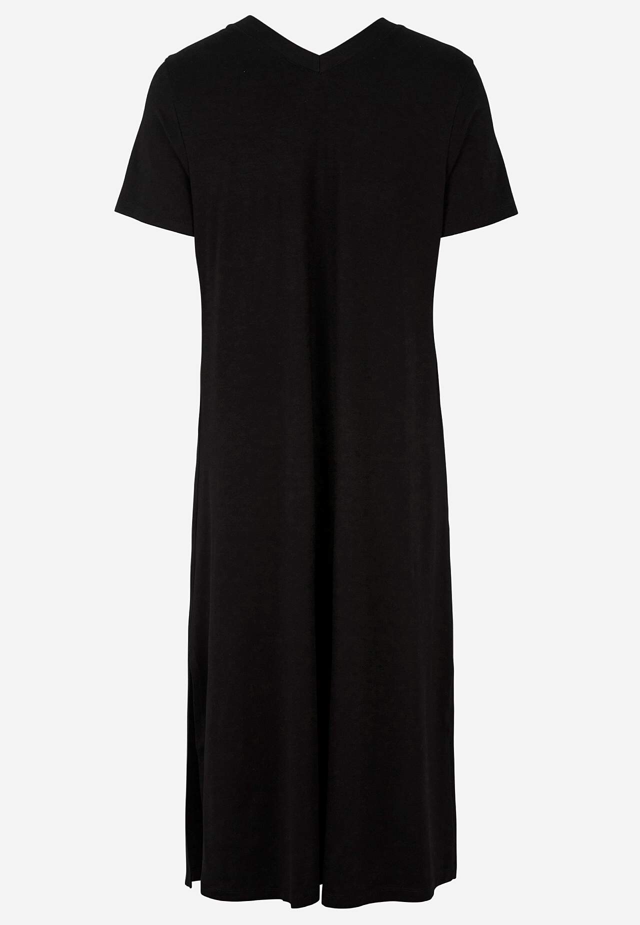 Jerseykleid mit einem V-Ausschnitt