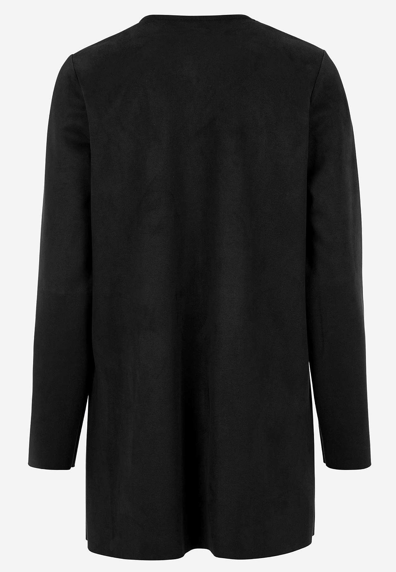 Trikotjacke mit Wildleder-Look