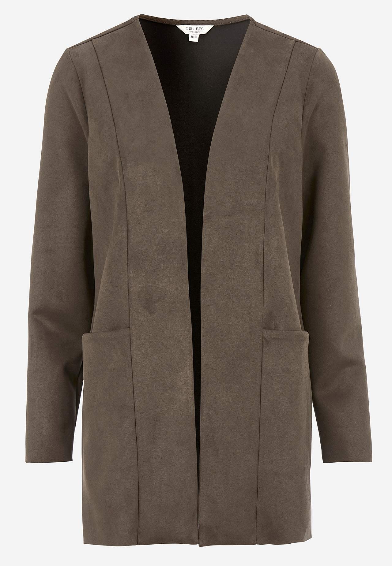 Trikotjacke mit Wildleder-Look