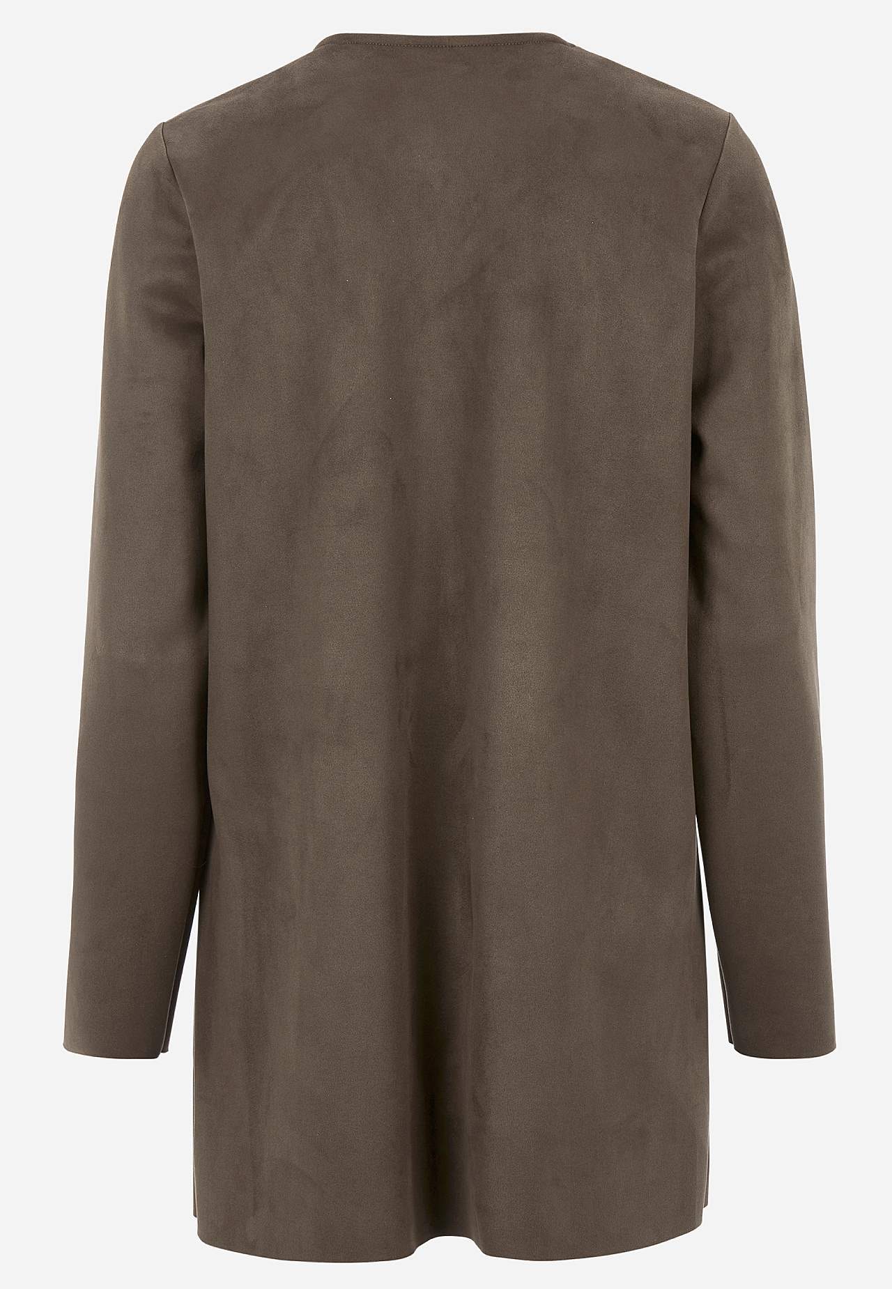 Trikotjacke mit Wildleder-Look