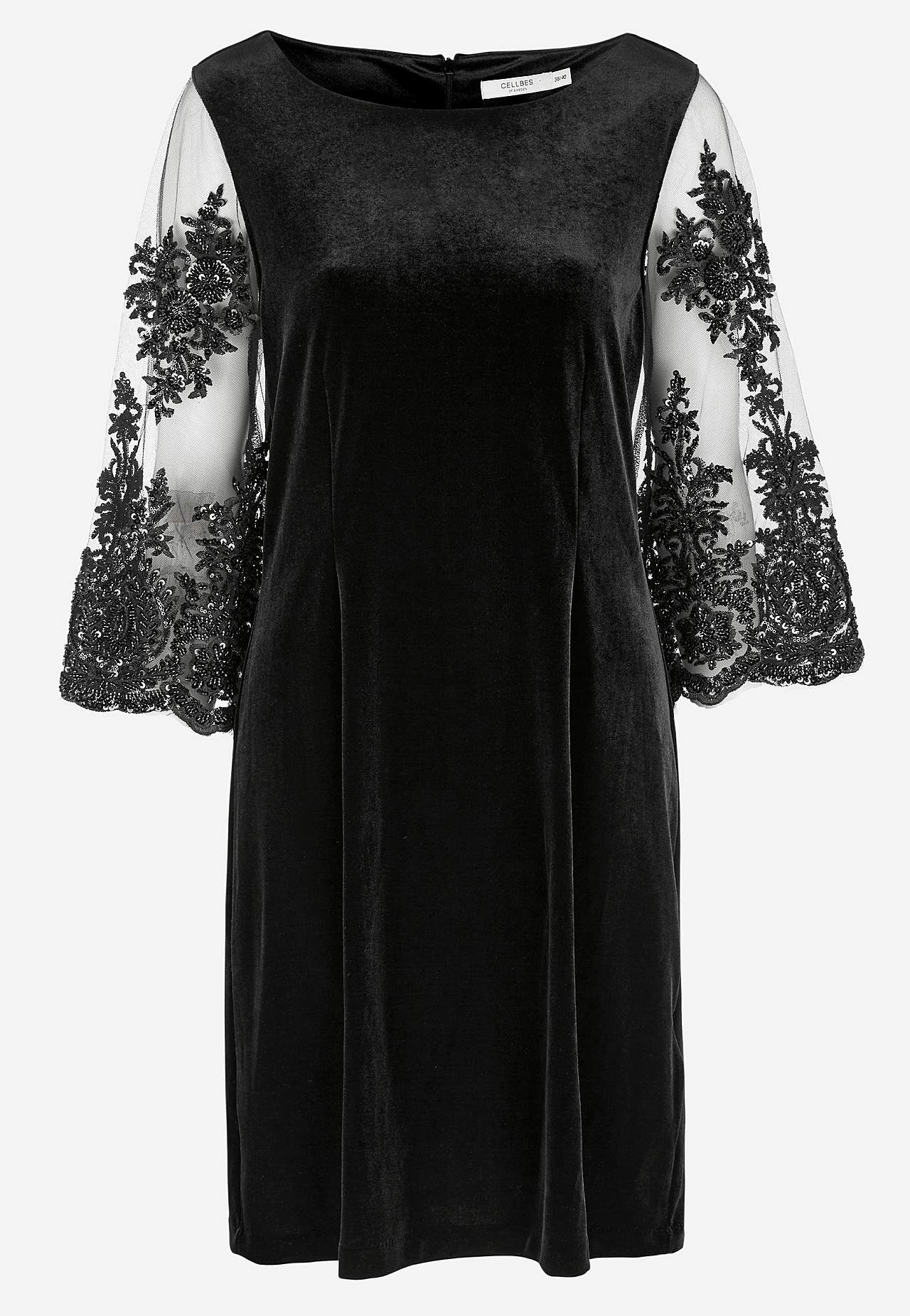 Partykleid mit Spitze und Perlenstickerei